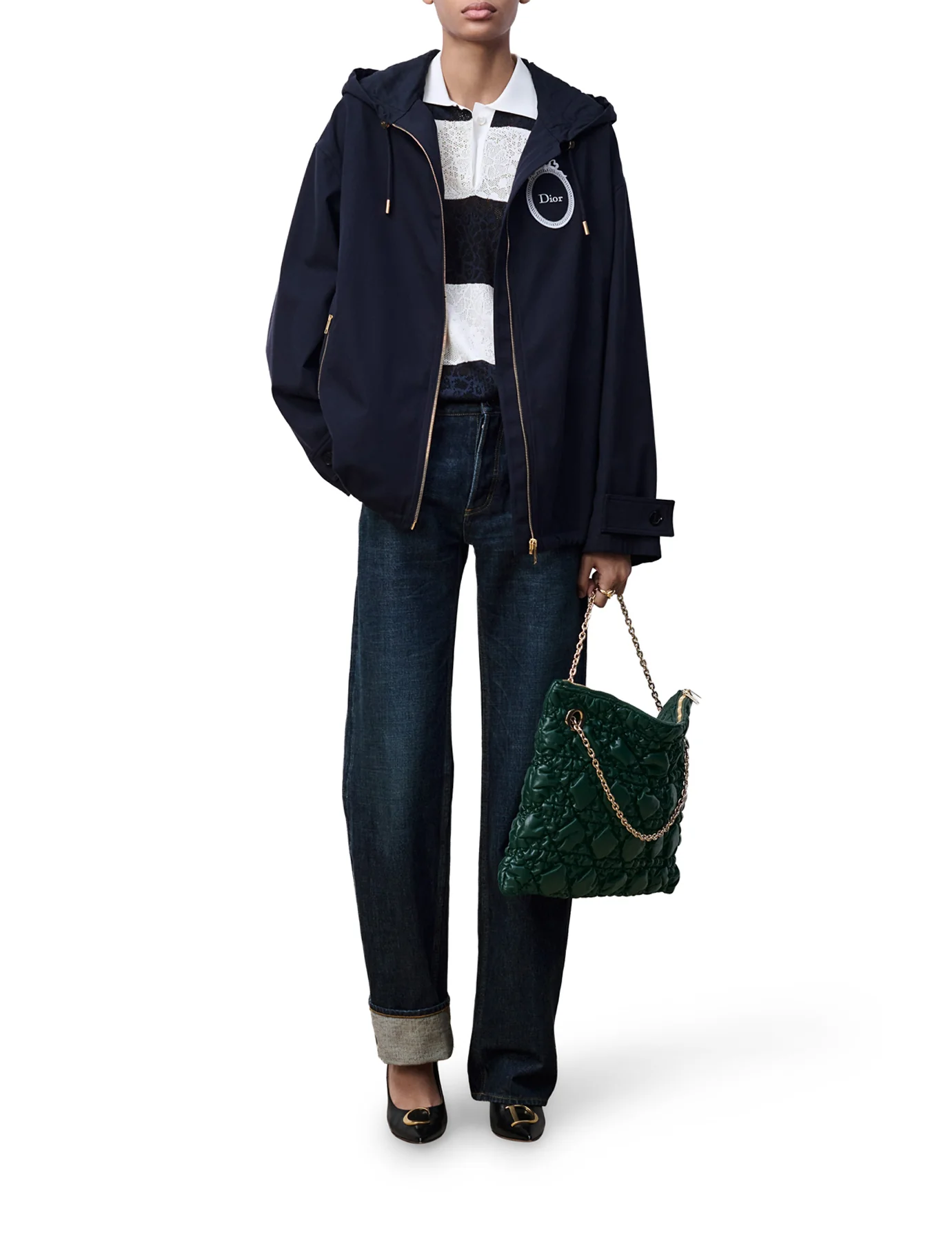 EMBROIDERED MEDALIST ANORAK IN COTTON AND SILK GABARDINE - Image 2