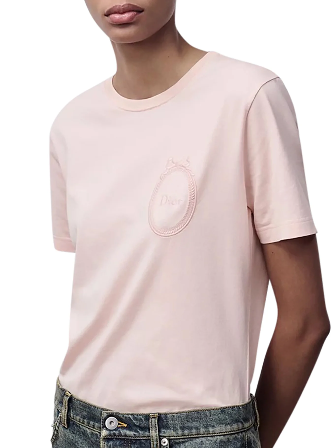 FITTED T-SHIRT WITH DIOR MEDALLION EMBROIDERY - Image 2