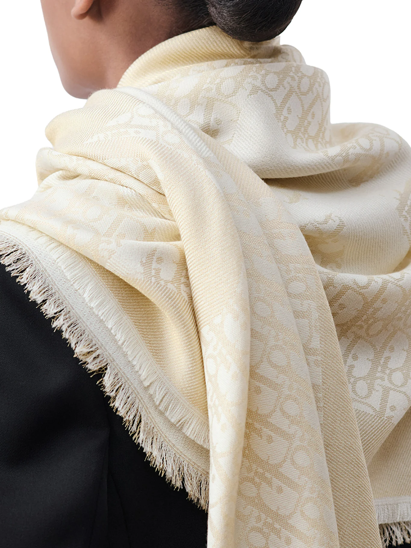 INFINI WOOL BLEND SCARF WITH METALLIC THREAD - Image 2