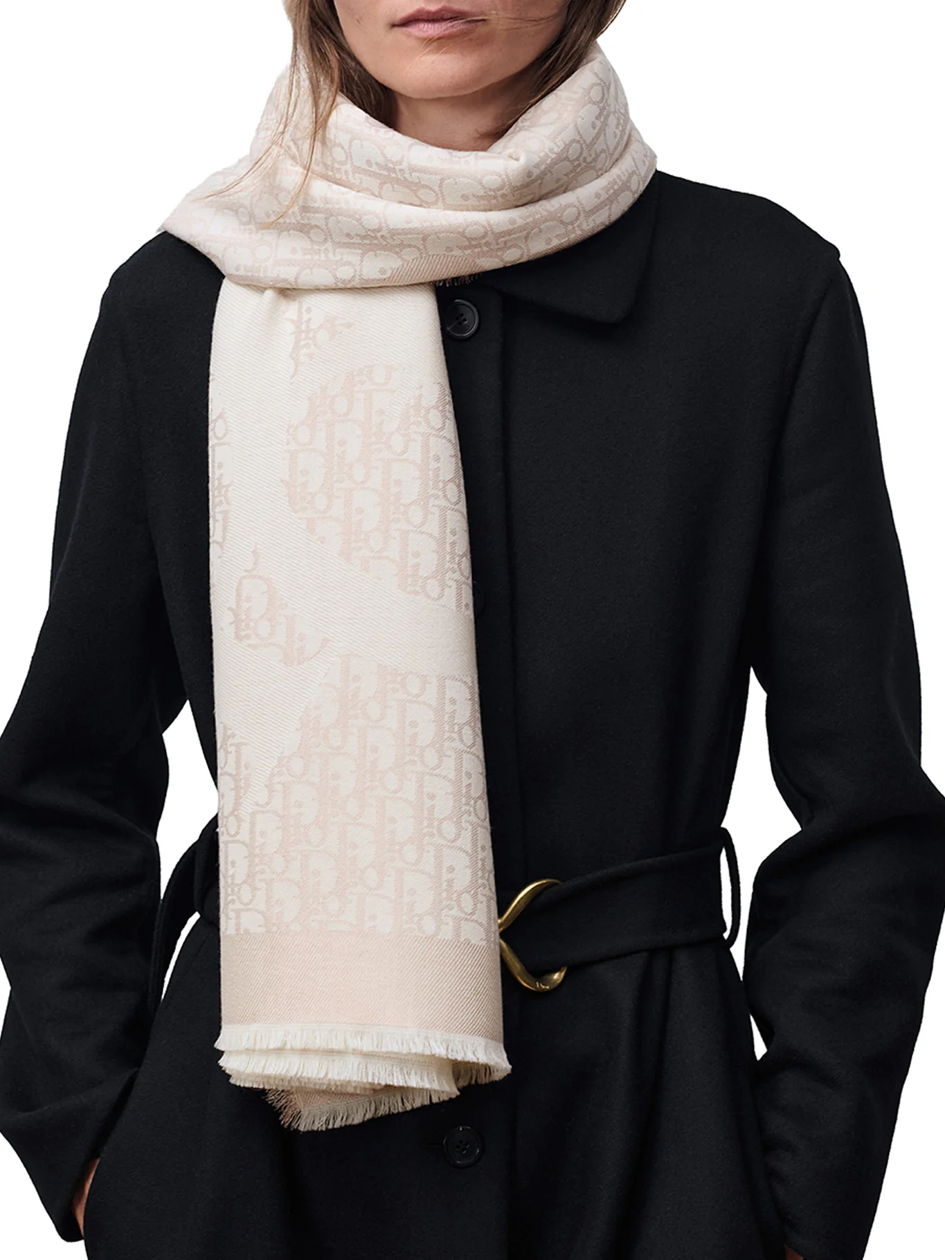 INFINI WOOL BLEND SCARF WITH METALLIC THREAD - Image 2