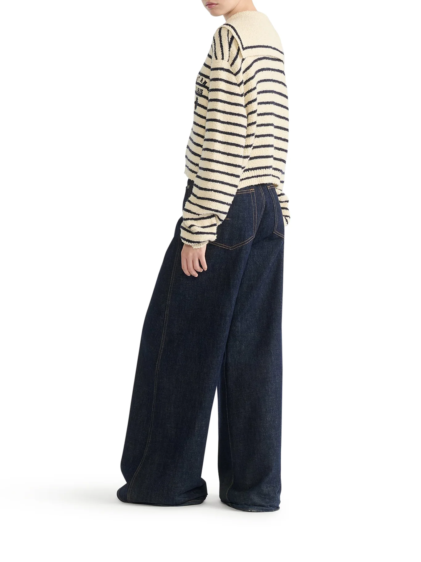 MARINIÈRE CARDIGAN WITH SAILOR COLLAR - Image 3