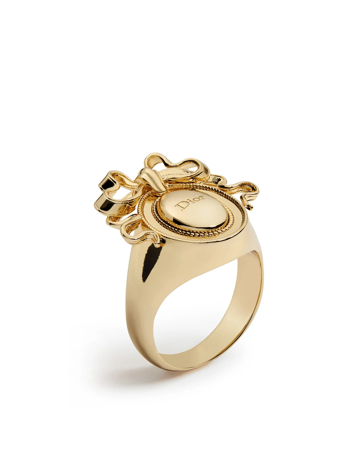 METAL MEDAL RING WITH GOLD-COLOURED FINISH - Image 3