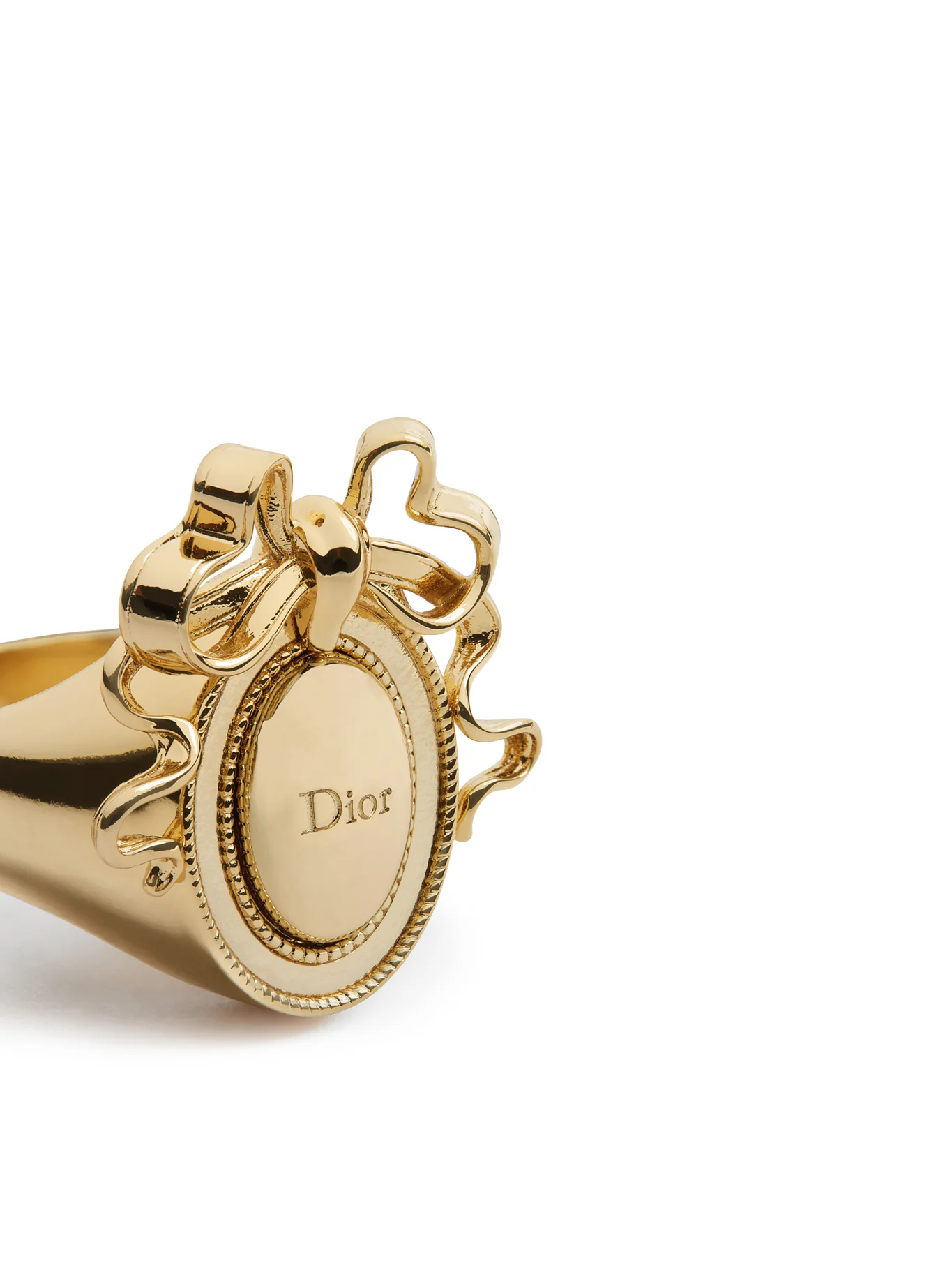 METAL MEDAL RING WITH GOLD-COLOURED FINISH - Image 4