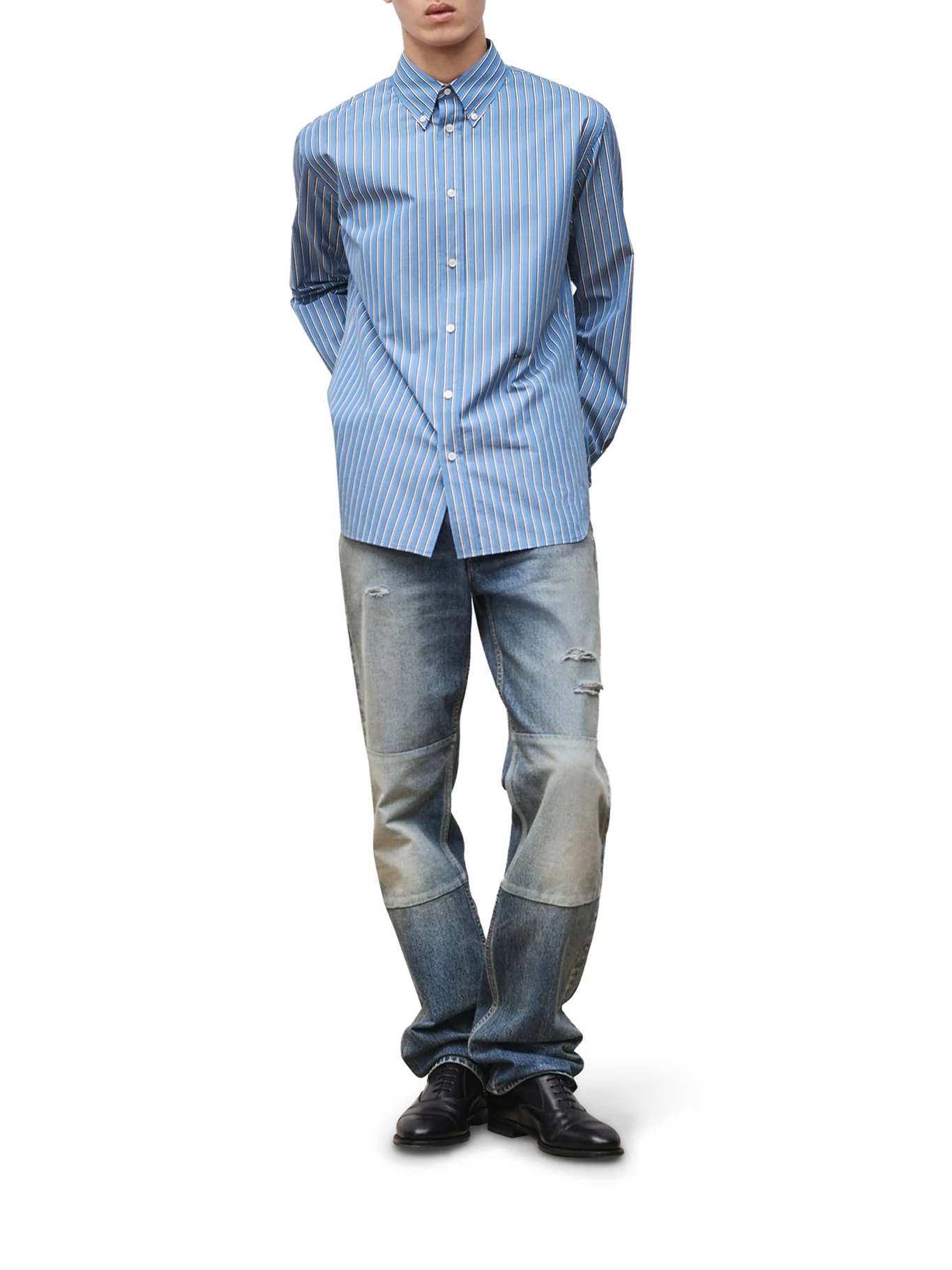 REGULAR FIT COTTON TWILL JEANS - Image 2
