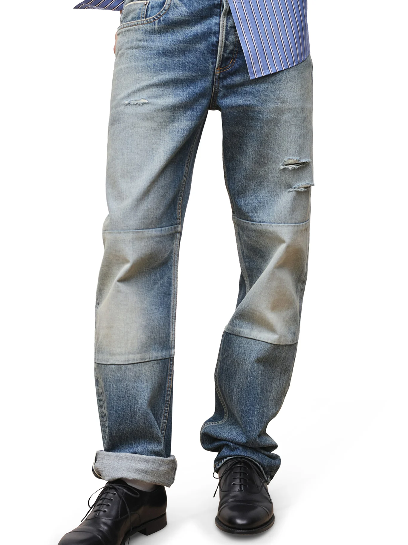 REGULAR FIT COTTON TWILL JEANS - Image 3