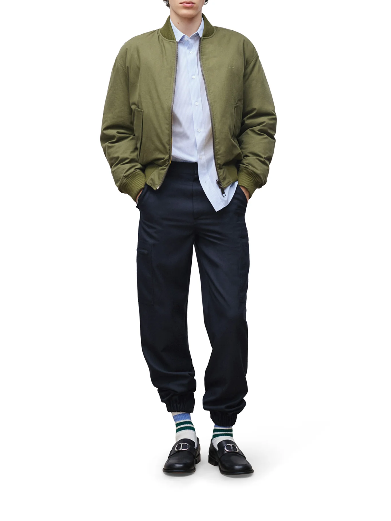 REVERSIBLE PADDED BOMBER JACKET WITH BOOK COVER IN COTTON BLEND - Image 2