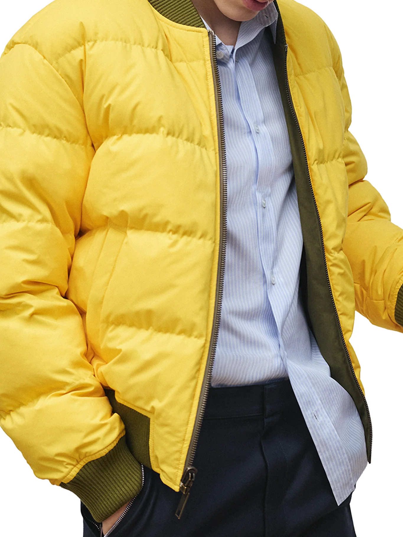REVERSIBLE PADDED BOMBER JACKET WITH BOOK COVER IN COTTON BLEND - Image 3