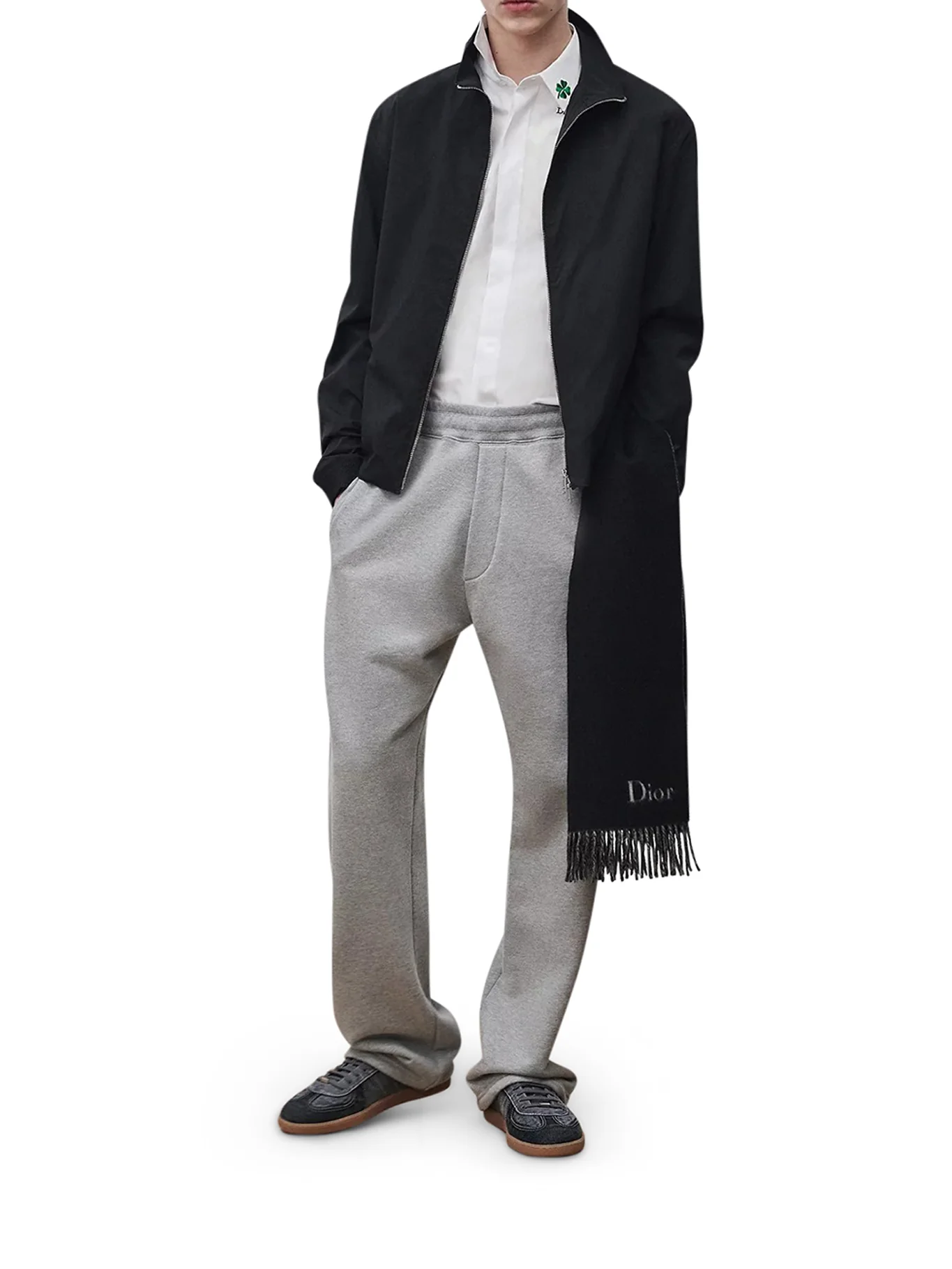 SHIRT WITH ZIP AND MONTAIGNE EMBROIDERY - Image 2