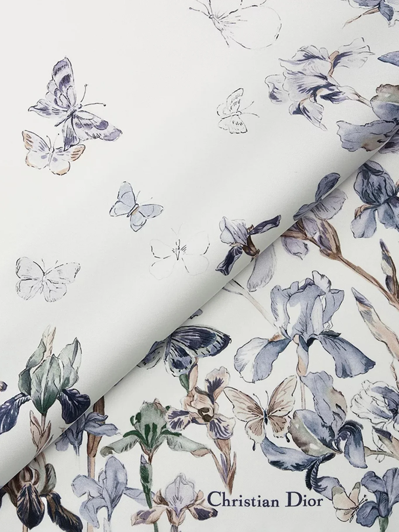 SQUARE SCARF 90 BUTTERFLIES & IRIS - Image 3