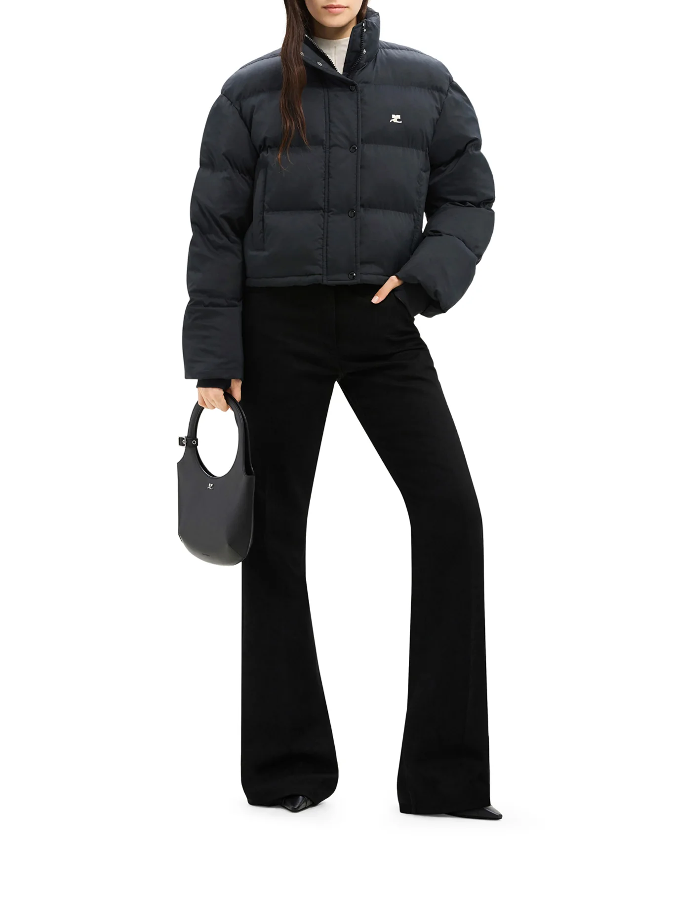 PADDED NYLON BOMBER JACKET WITH EMBROIDERED AC LOGO - Image 2