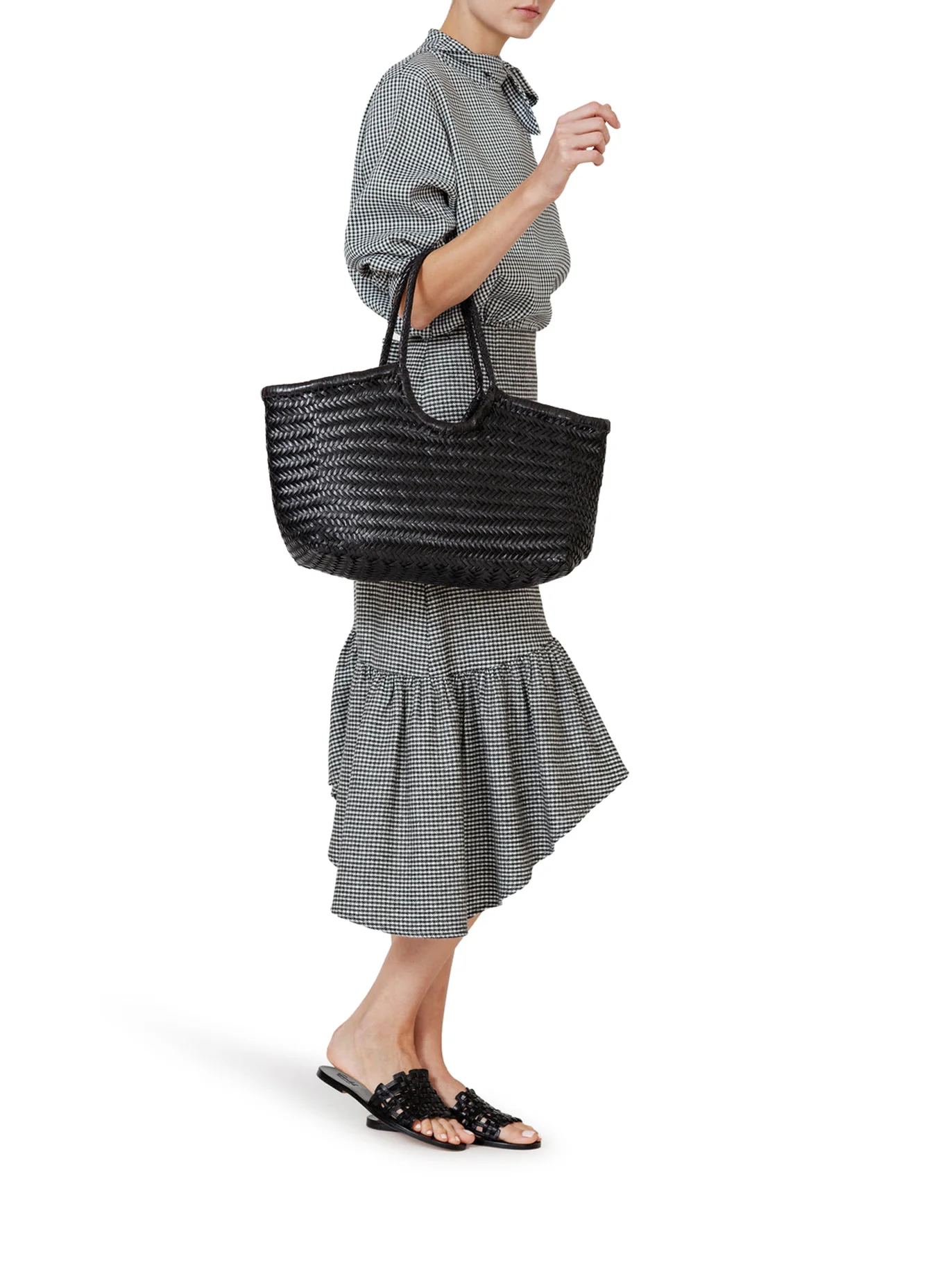 NANTUCKET BIG TOTE BAG IN WOVEN LEATHER - Image 2