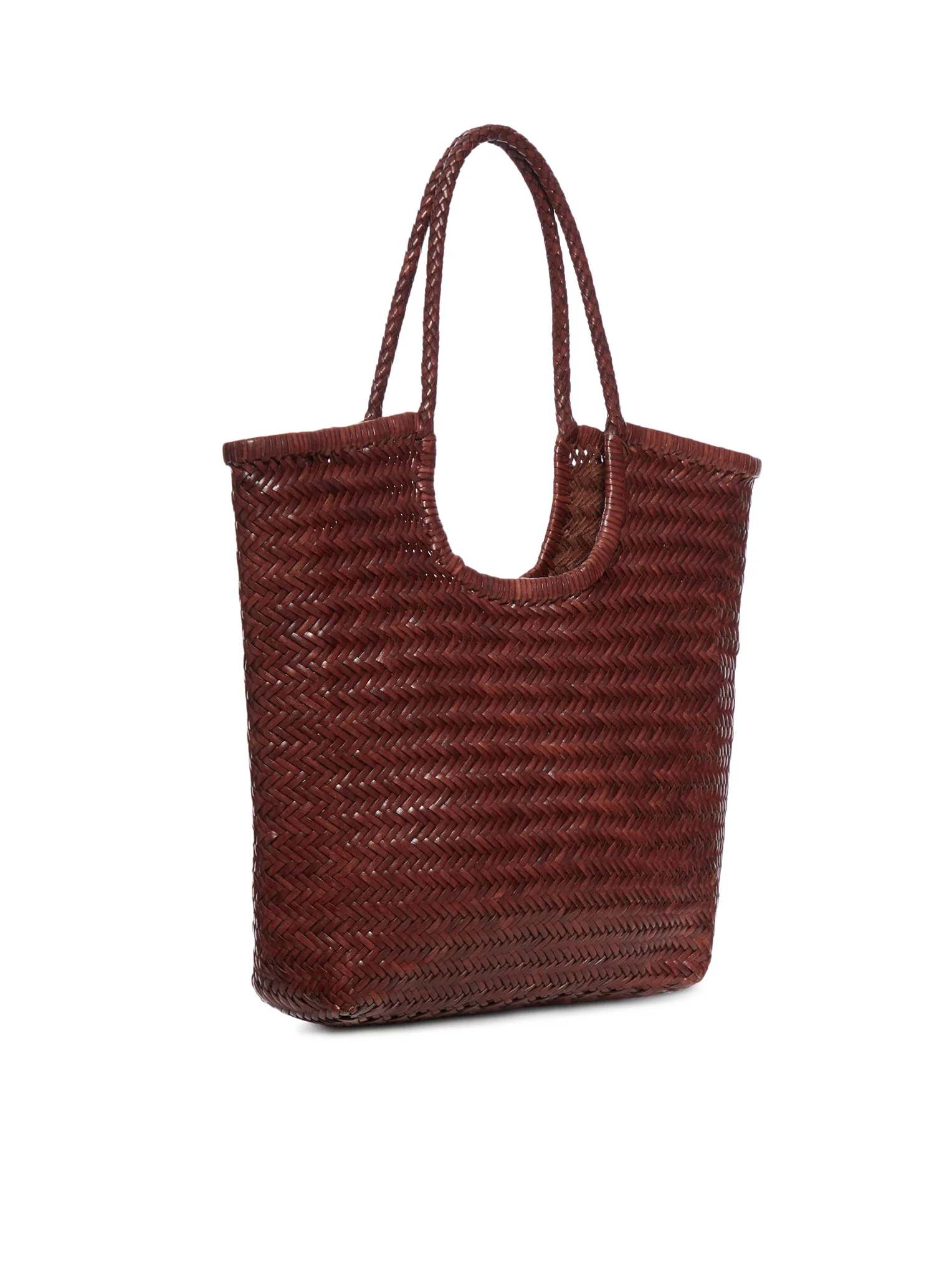 NS DIAGONAL LEATHER TOTE BAG - Image 2