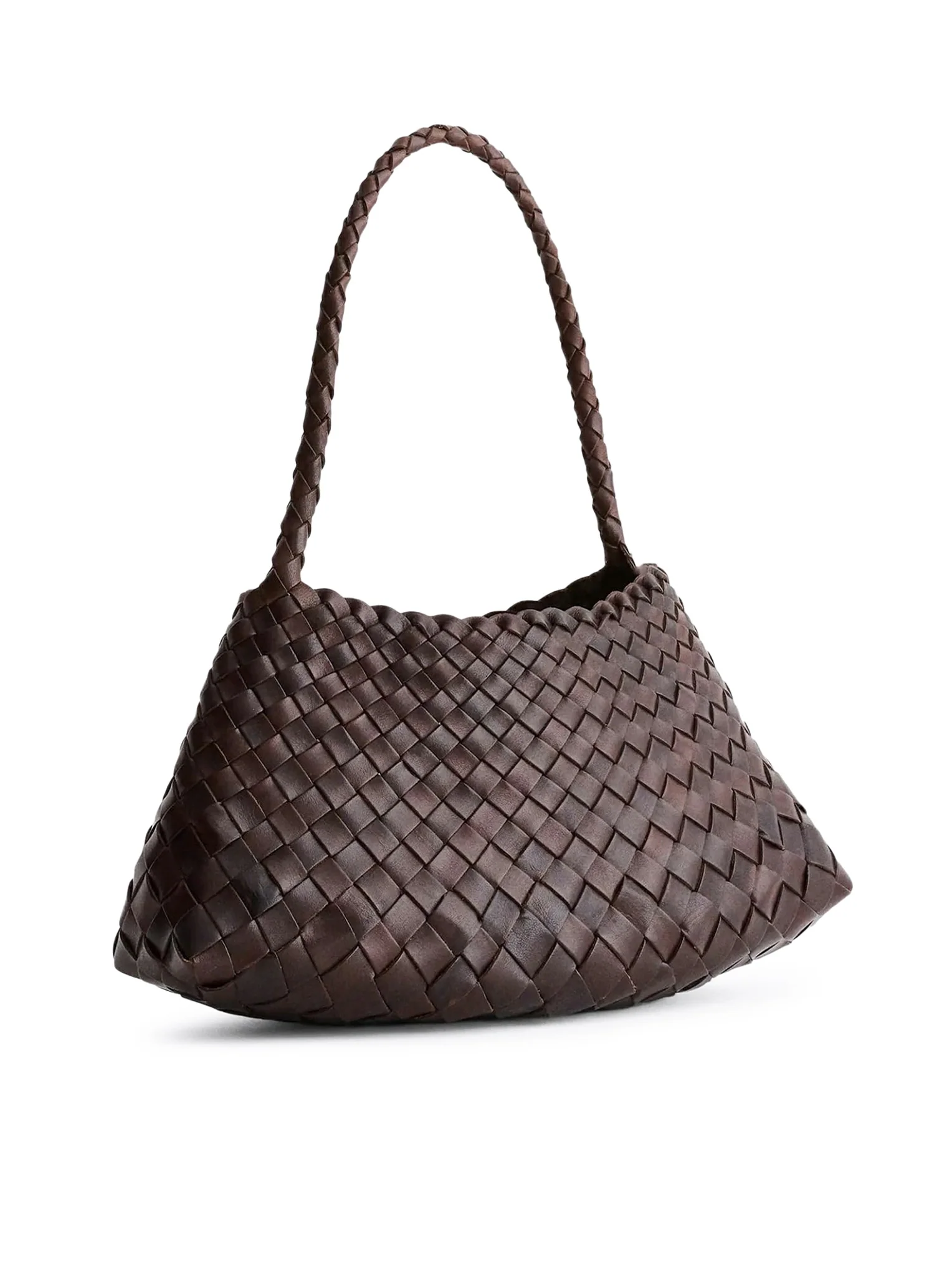 ROSANNA MINI BAG IN DARK BROWN WOVEN LEATHER - Image 3