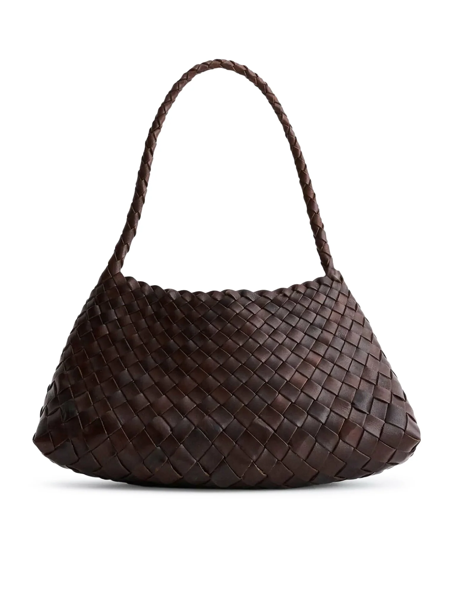 ROSANNA MINI BAG IN DARK BROWN WOVEN LEATHER - Image 4