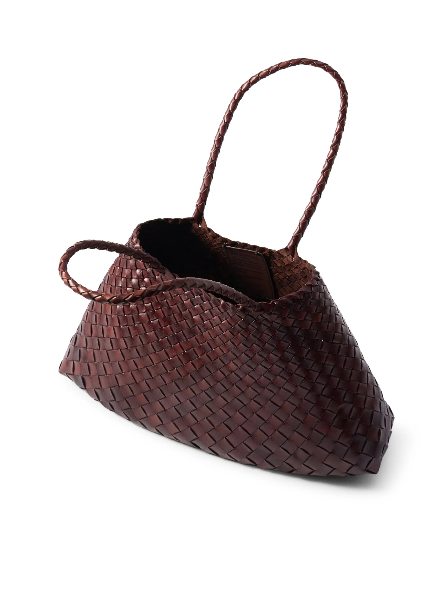 SANTA CROCE BIG WOVEN LEATHER BAG - Image 5