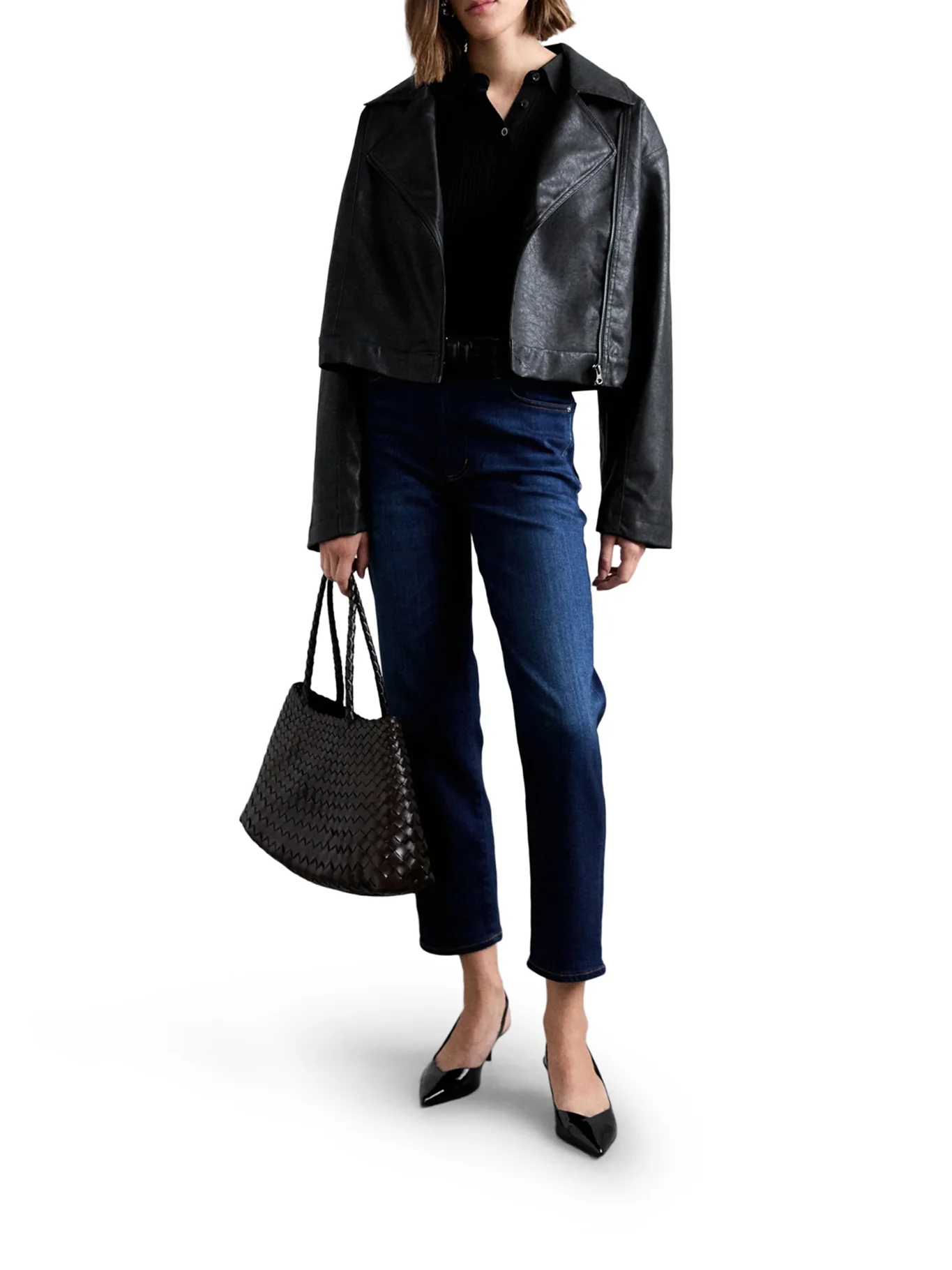 SANTA CROCE BIG WOVEN LEATHER BAG - Image 2