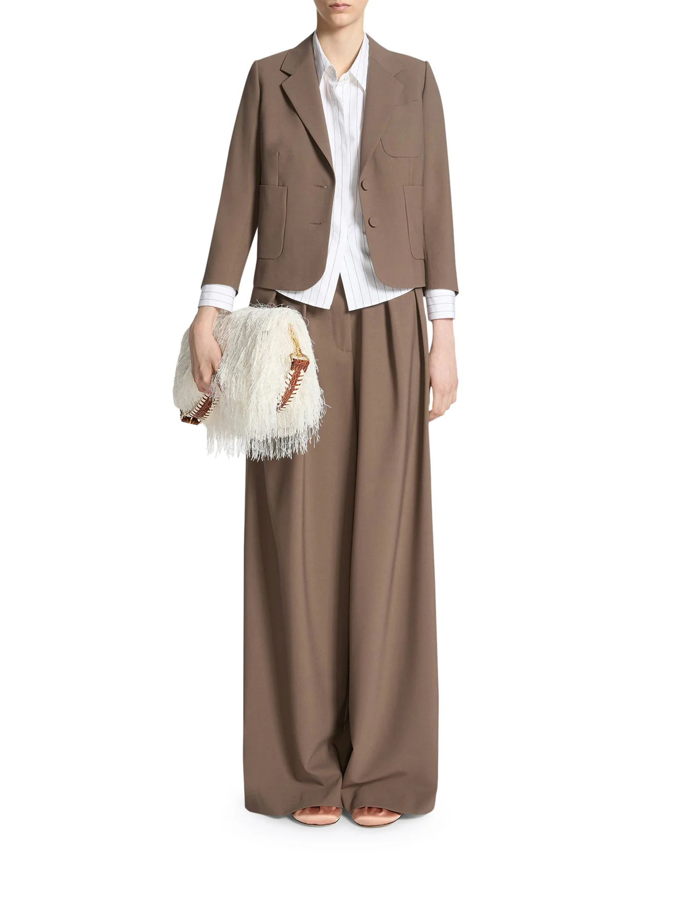 CROPPED WOOL BLEND BLAZER - Image 2