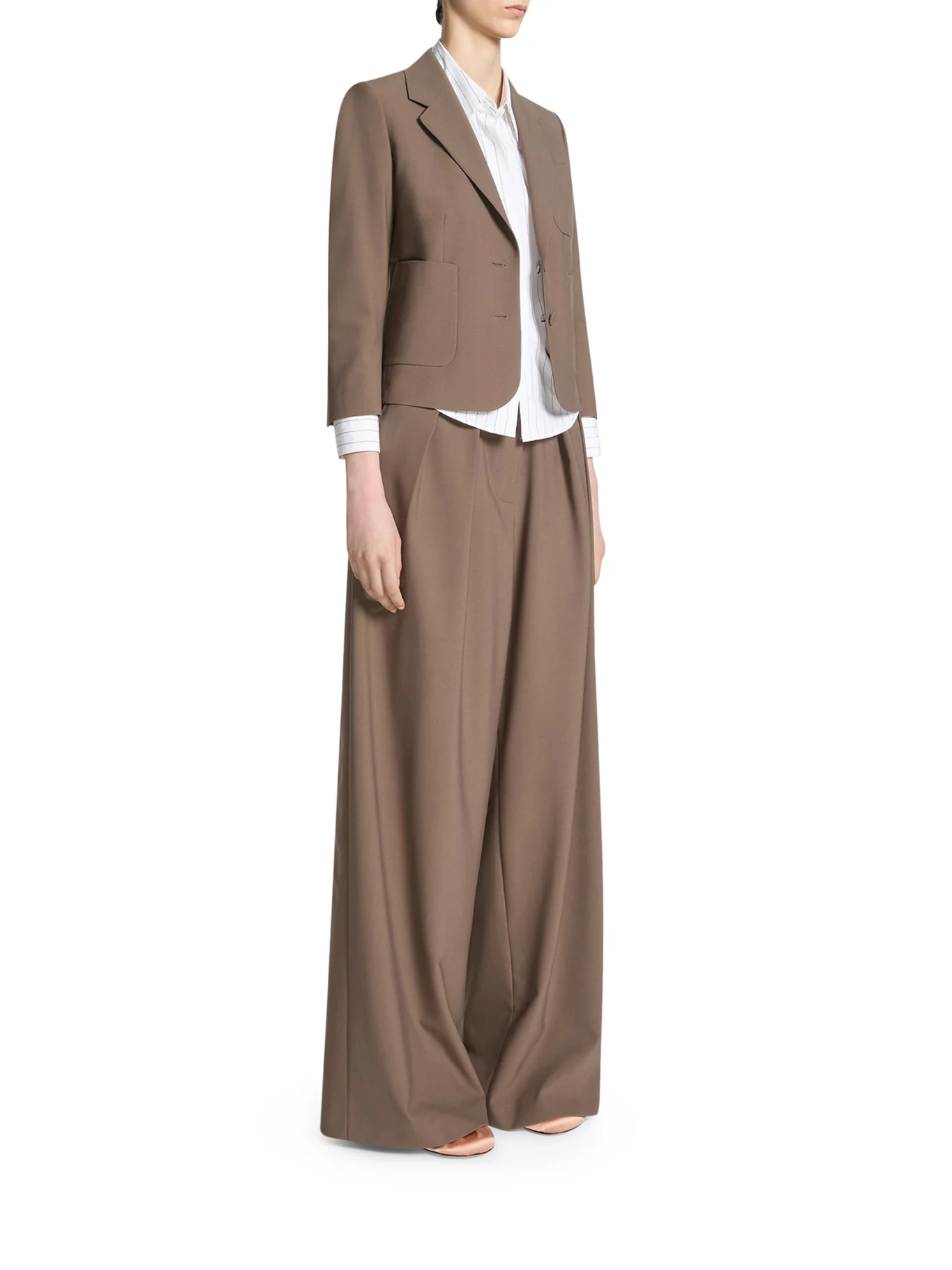 CROPPED WOOL BLEND BLAZER - Image 4