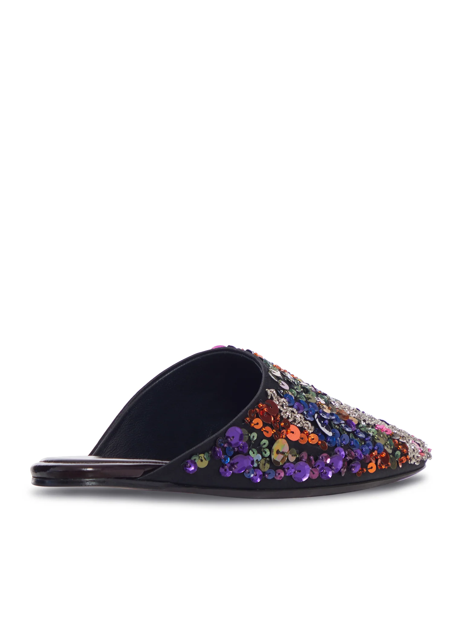 DECORATED SATIN CREPE MULE - Image 3
