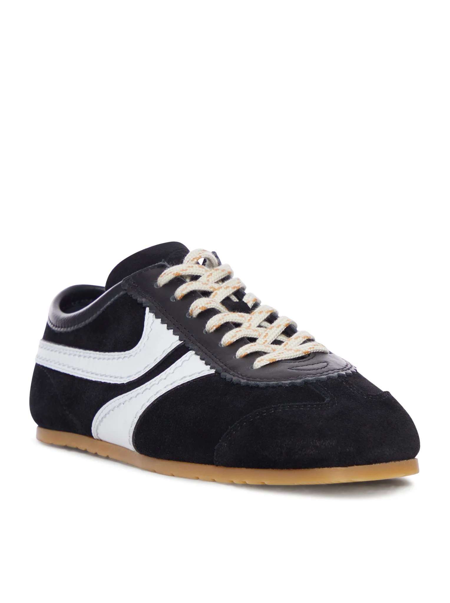 TWO-TONE LEATHER AND SUEDE SNEAKERS - Image 2
