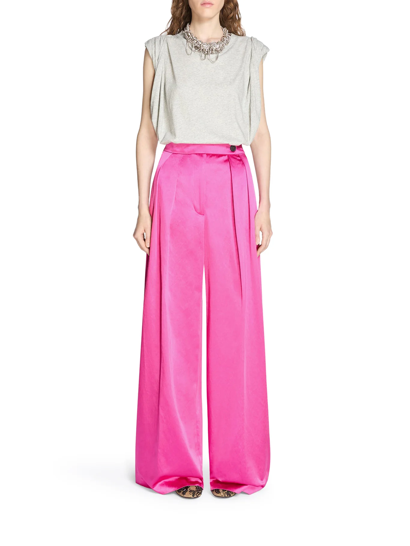 WIDE TROUSERS WITH PLEATED PANTS - Image 2