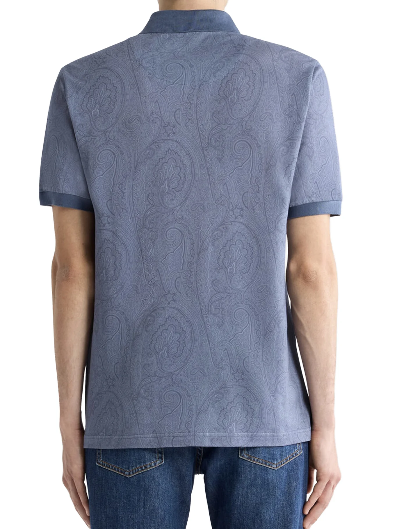 COTTON POLO SHIRT WITH ARNICA PATTERN - Image 3