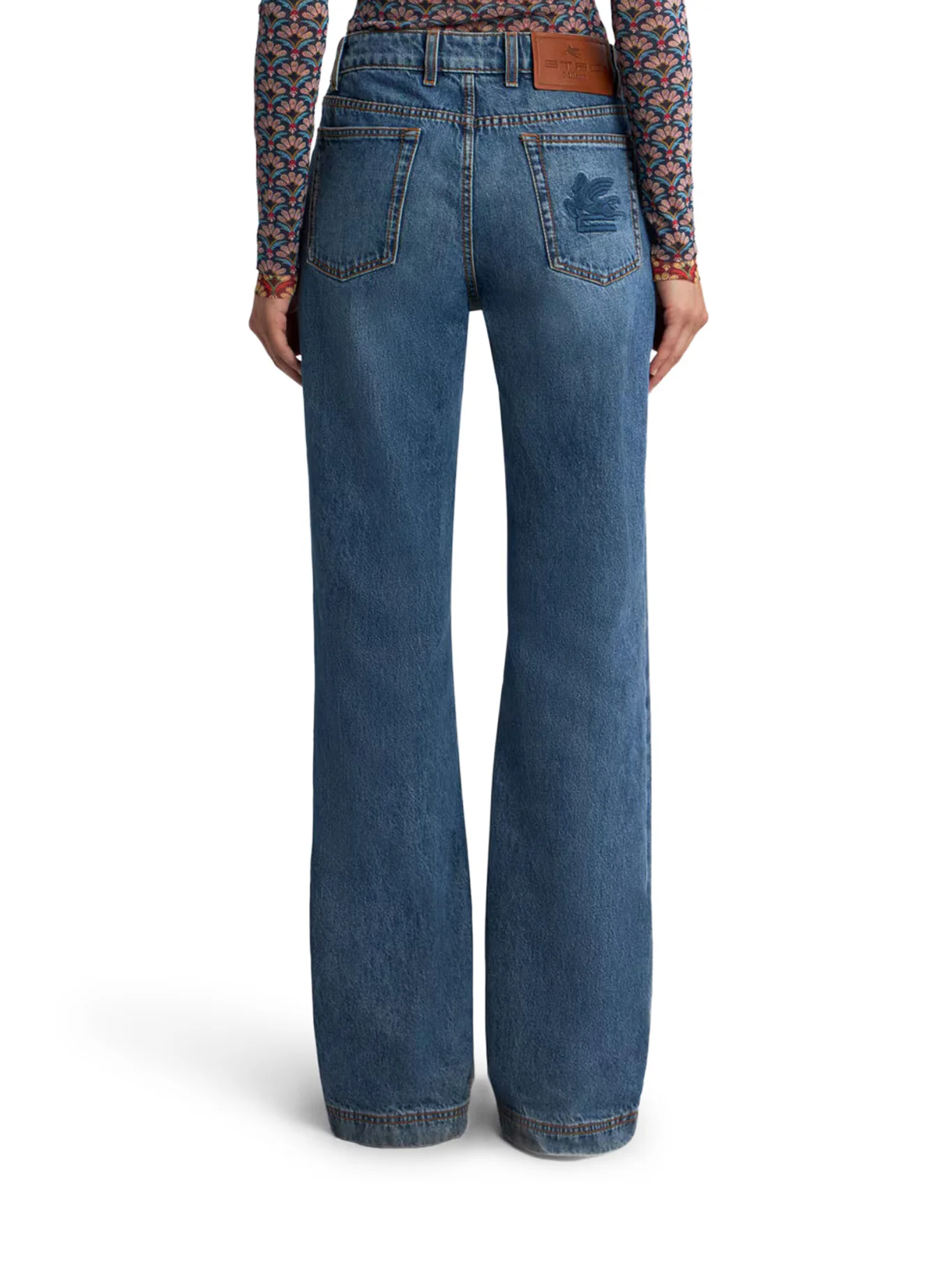 FLARED DENIM JEANS WITH PEGASUS EMBROIDERY - Image 3