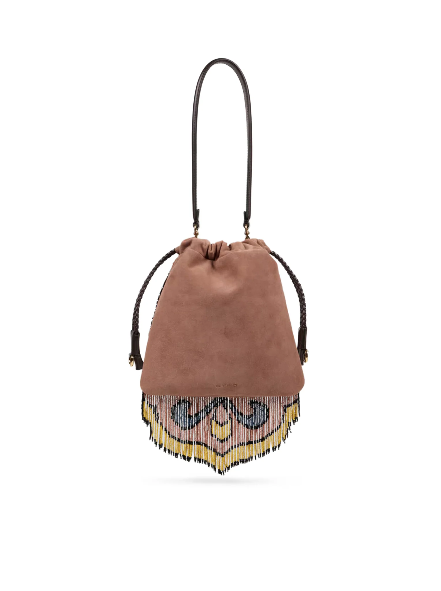 KALISPERA SMALL SUEDE BAG WITH BEADS AND FRINGES - Image 4