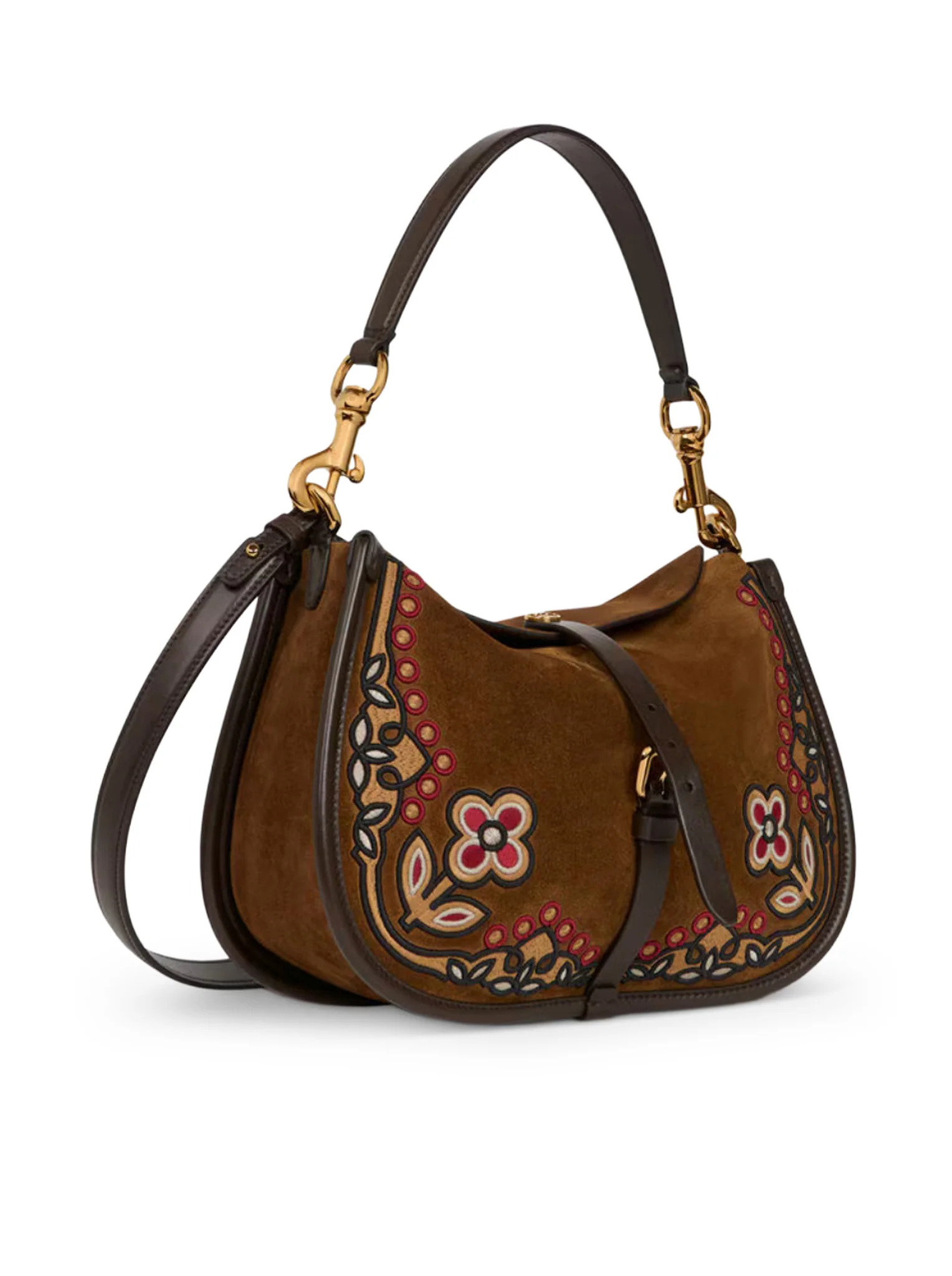 MEDIUM PONY BAG IN SUEDE WITH EMBROIDERY - Image 3