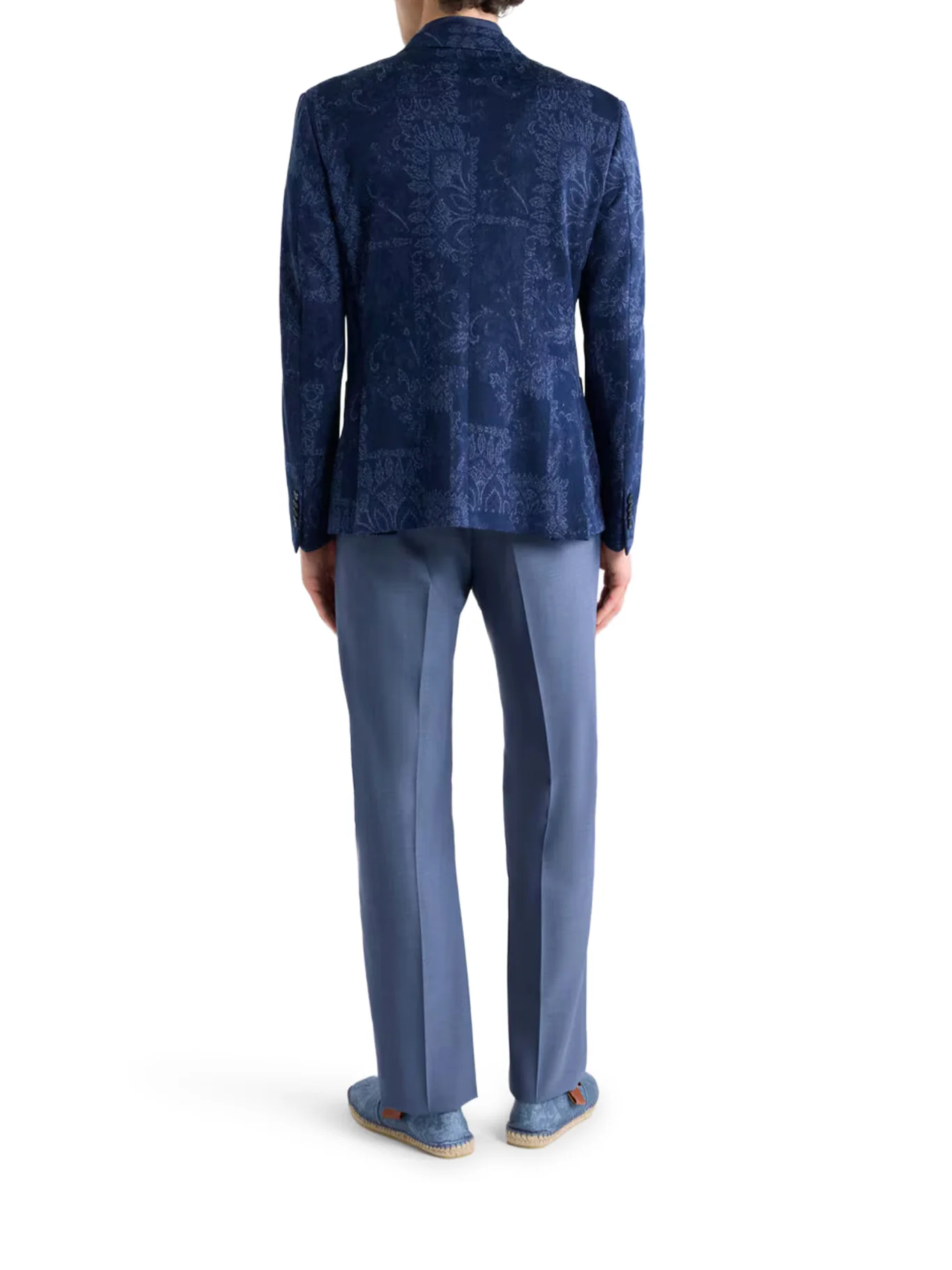 SINGLE-BREASTED JACQUARD COTTON JACKET WITH FLORAL PATTERN - Image 3