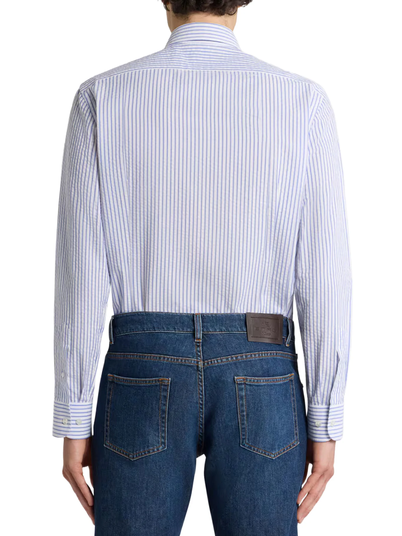 STRIPED SEERSUCKER COTTON SHIRT - Image 3