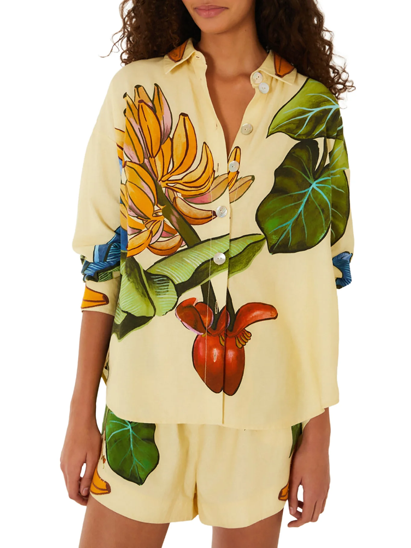 SILK SHIRT WITH TROPICAL PRINT - Image 3