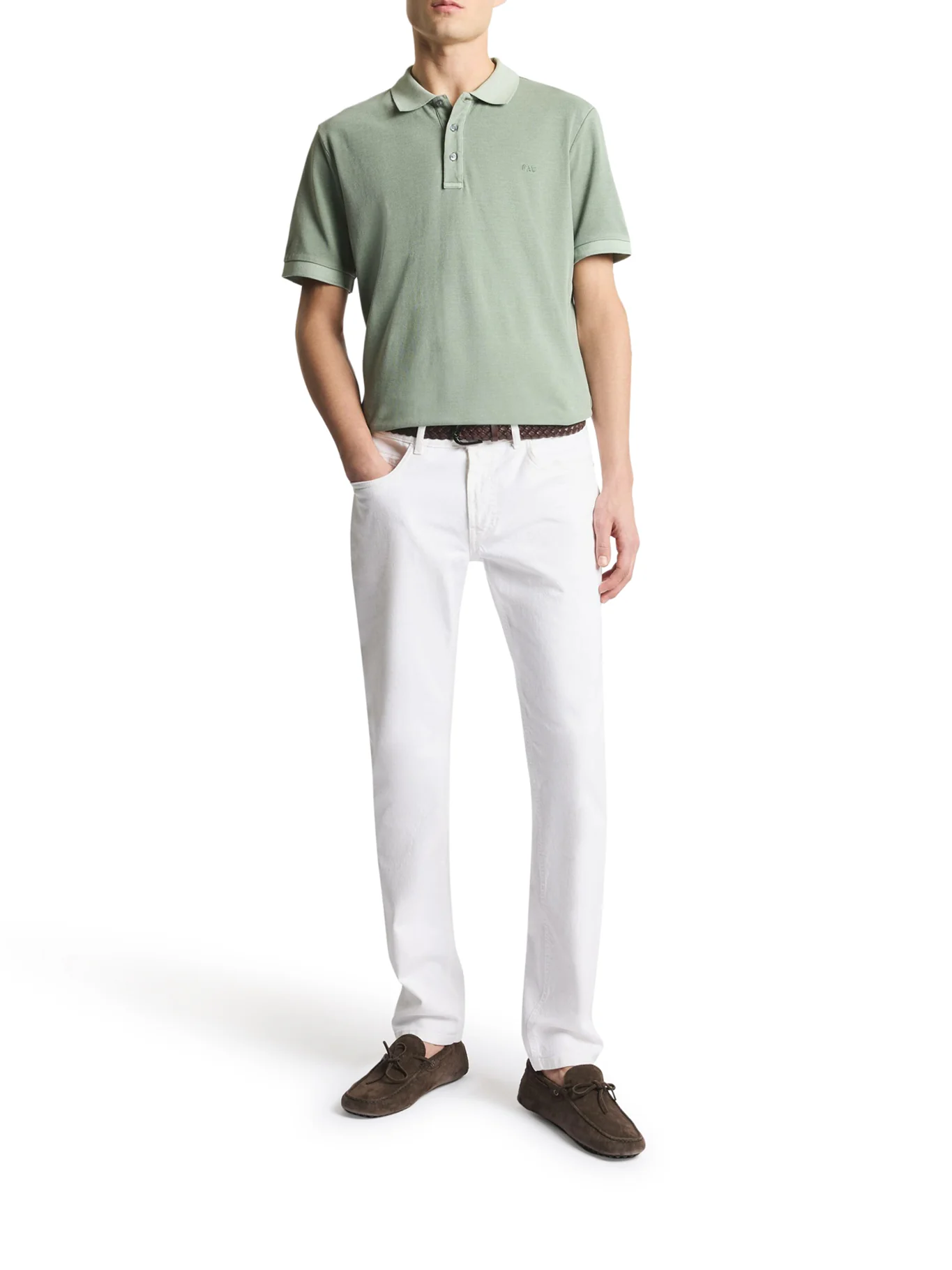 COTTON PIQUET POLO SHIRT WITH LOGO - Image 2