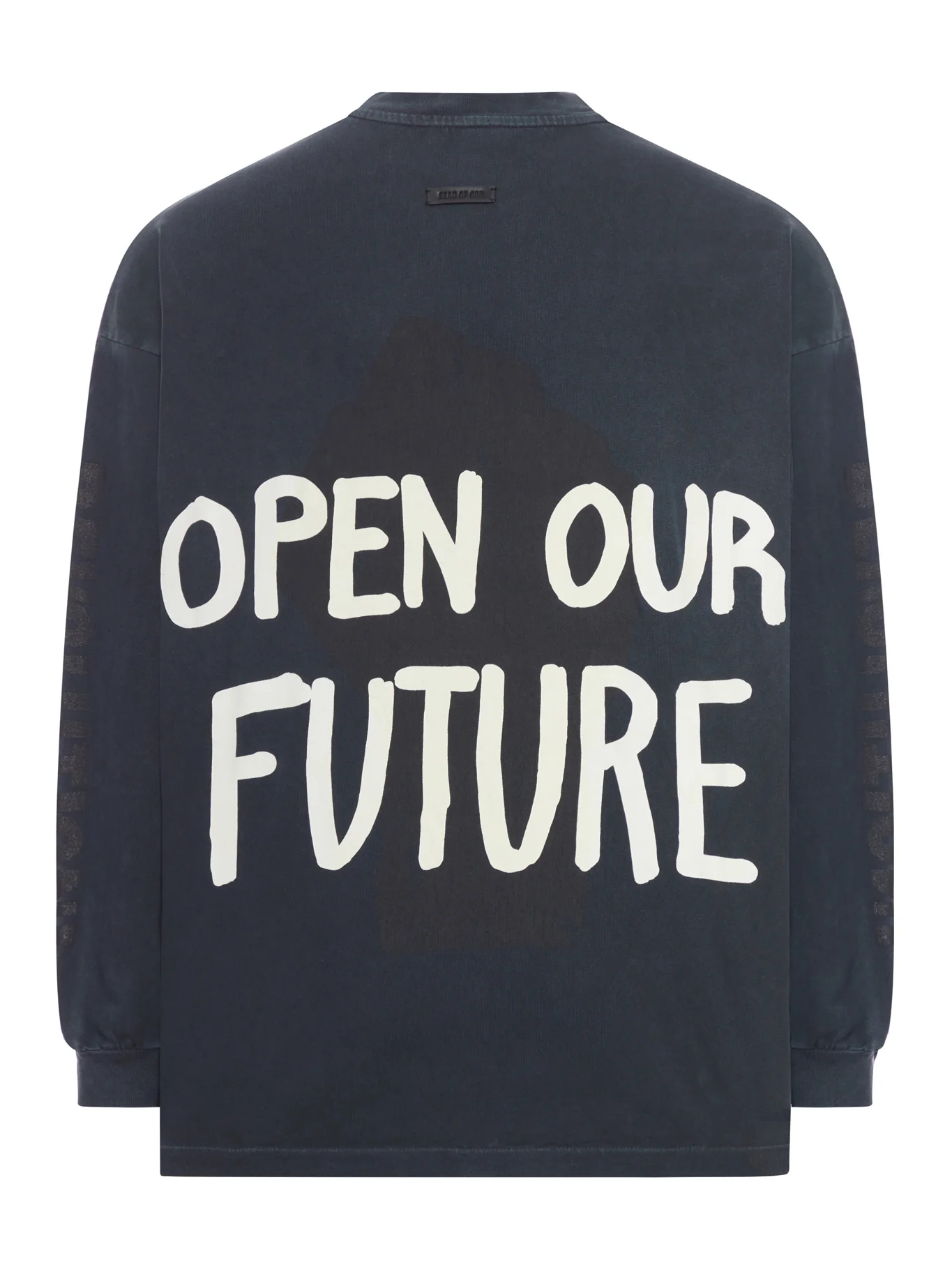 "OPEN OUR FUTURE" LONG-SLEEVED COTTON T-SHIRT - Image 2