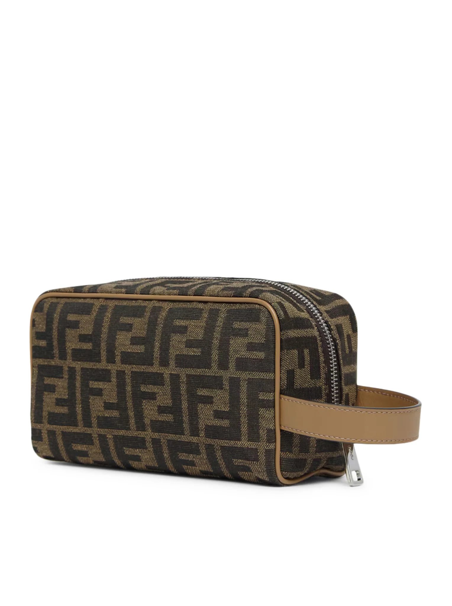 BEAUTY CASE SMALL FF JACQUARD BEAUTY CASE IN JACQUARD FF BROWN - Image 3