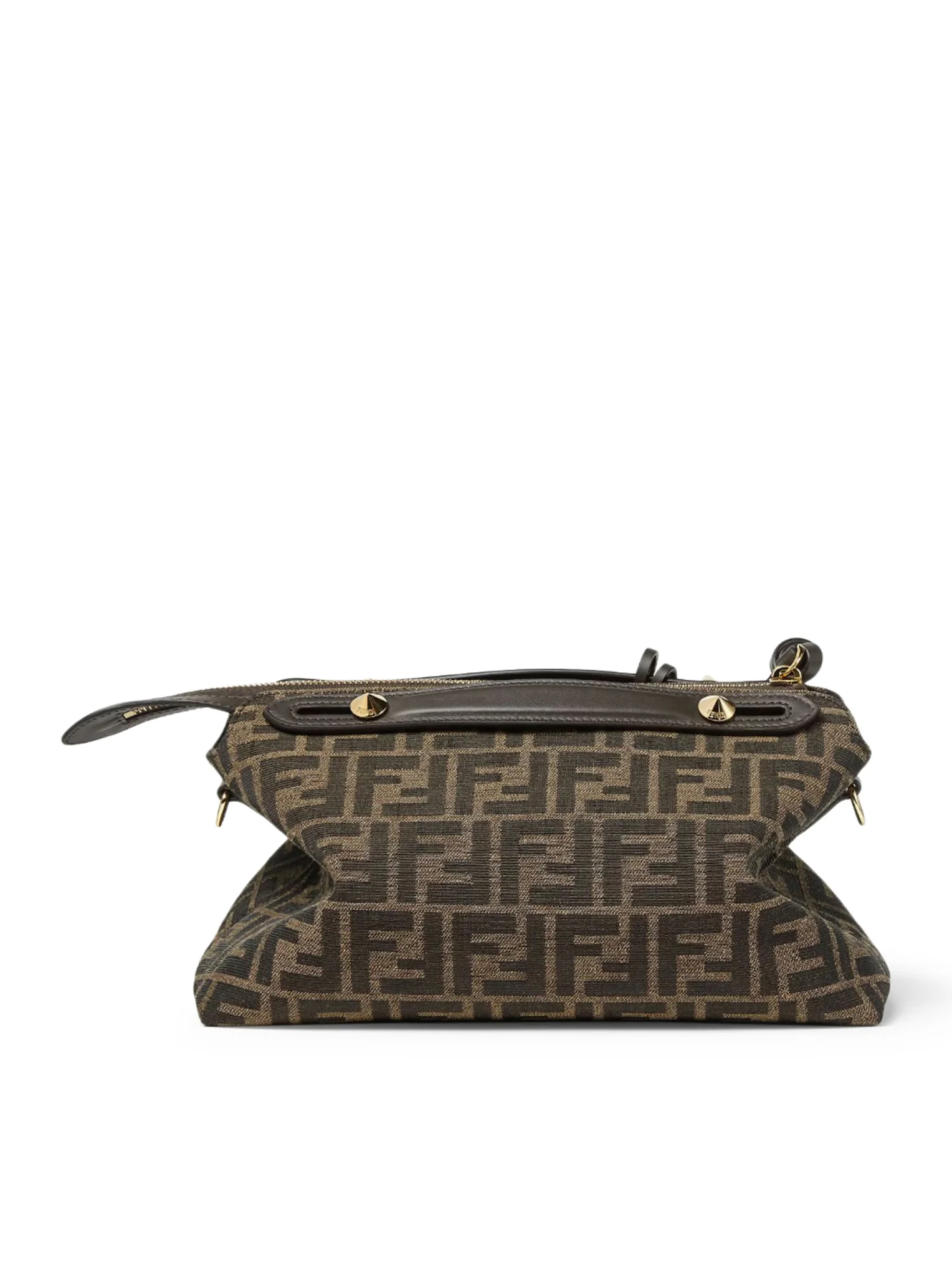 BY THE WAY SOFT MEDIUM BAG IN BROWN FF JACQUARD FABRIC - Image 4