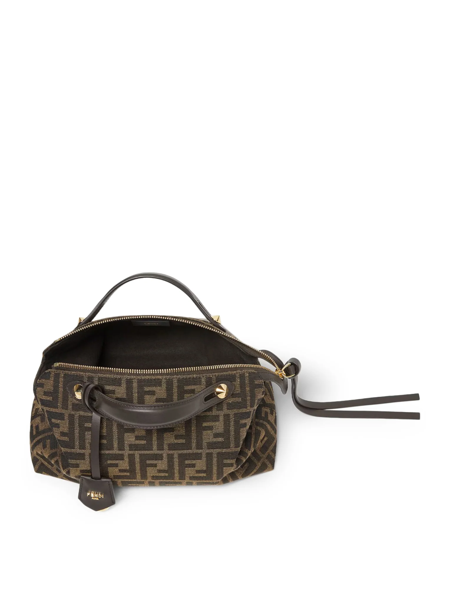 BY THE WAY SOFT MEDIUM BAG IN BROWN FF JACQUARD FABRIC - Image 6