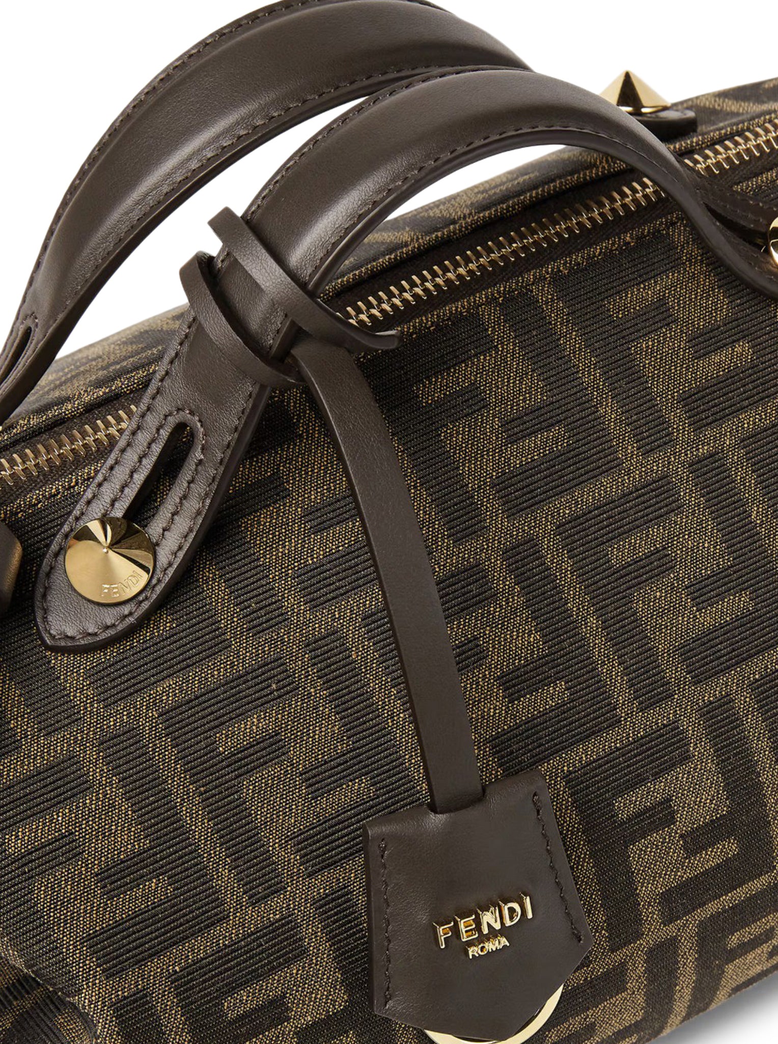 BY THE WAY SOFT MEDIUM BAG IN BROWN FF JACQUARD FABRIC - Image 8
