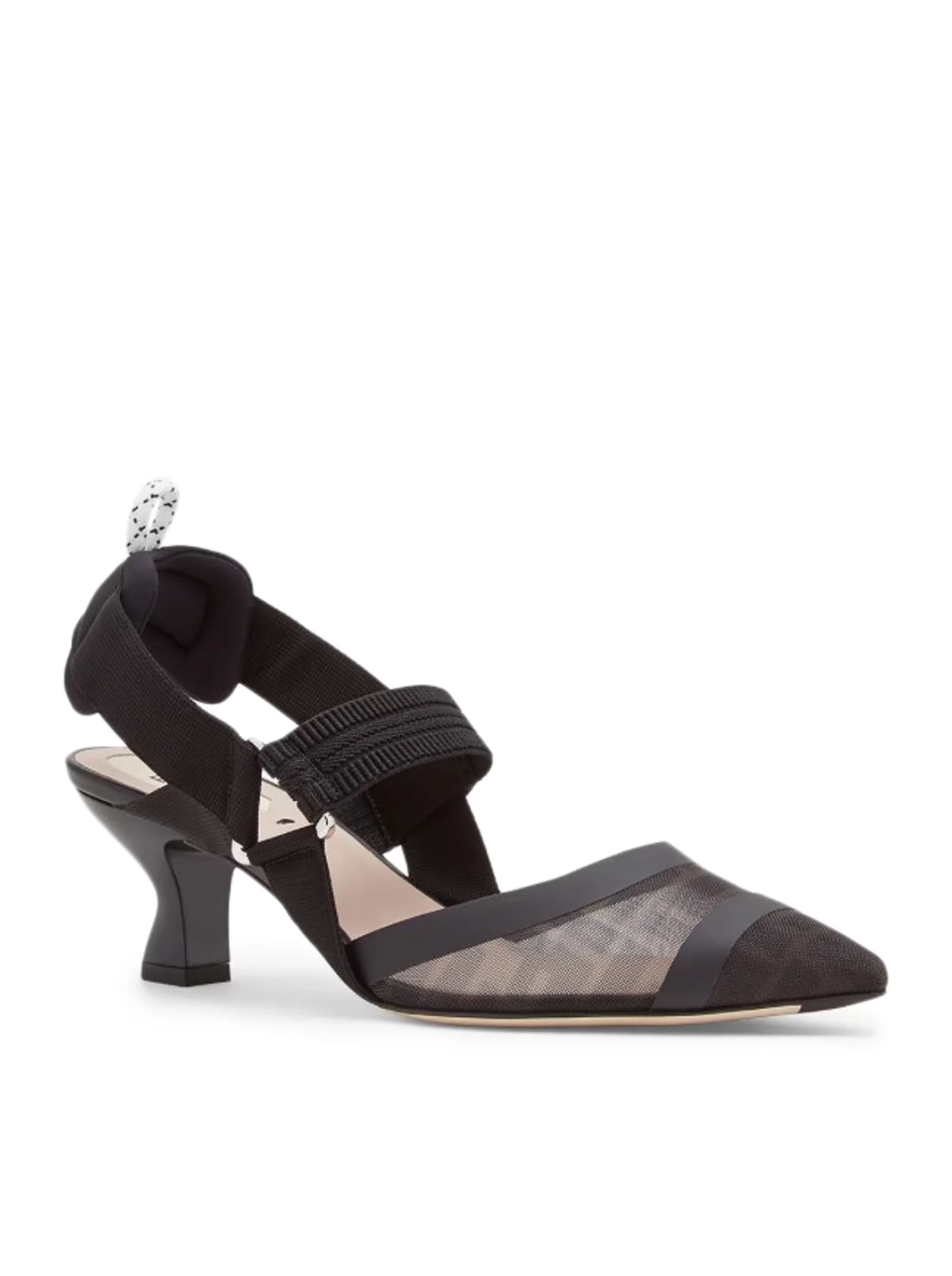 COLIBRì MESH AND LEATHER MEDIUM SLINGBACK WITH MEDIUM HEEL - Image 2