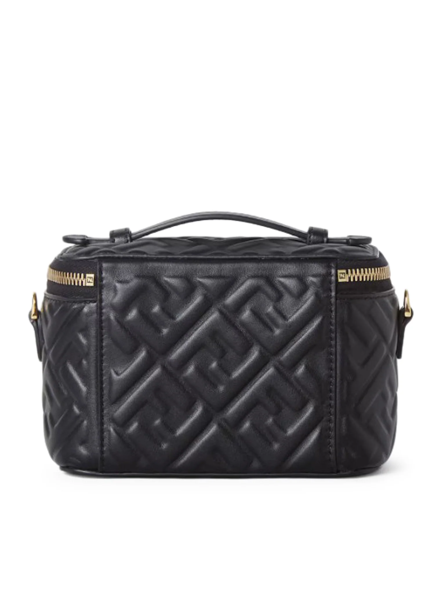 FENDI VANITY MINI BAG IN BLACK NAPPA WITH FF MOTIF - Image 3