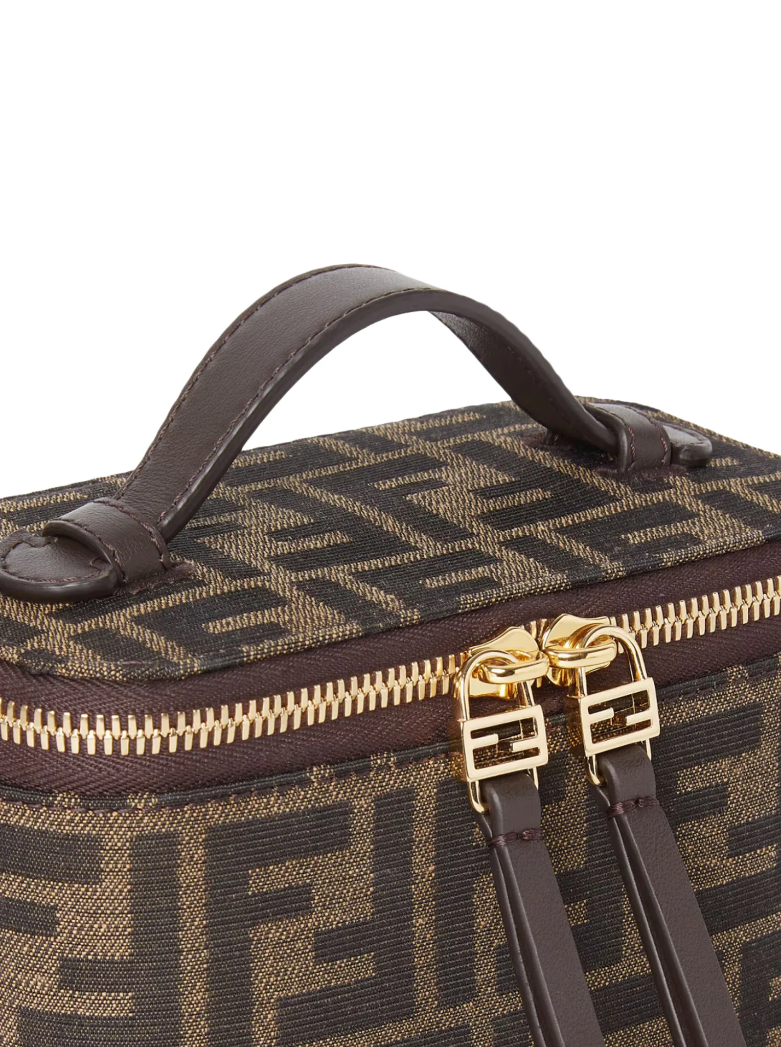 FENDI VANITY MINI BAG IN FF JACQUARD FABRIC, TOBACCO BROWN - Image 7