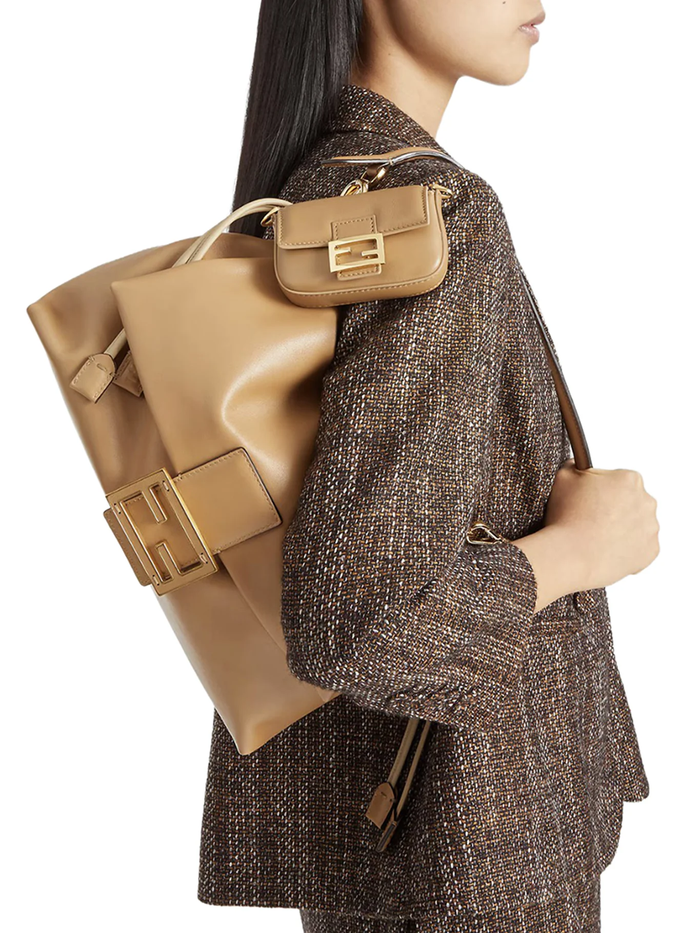 LARGE BAGUETTE MOM BAG IN NAPPA - Image 3