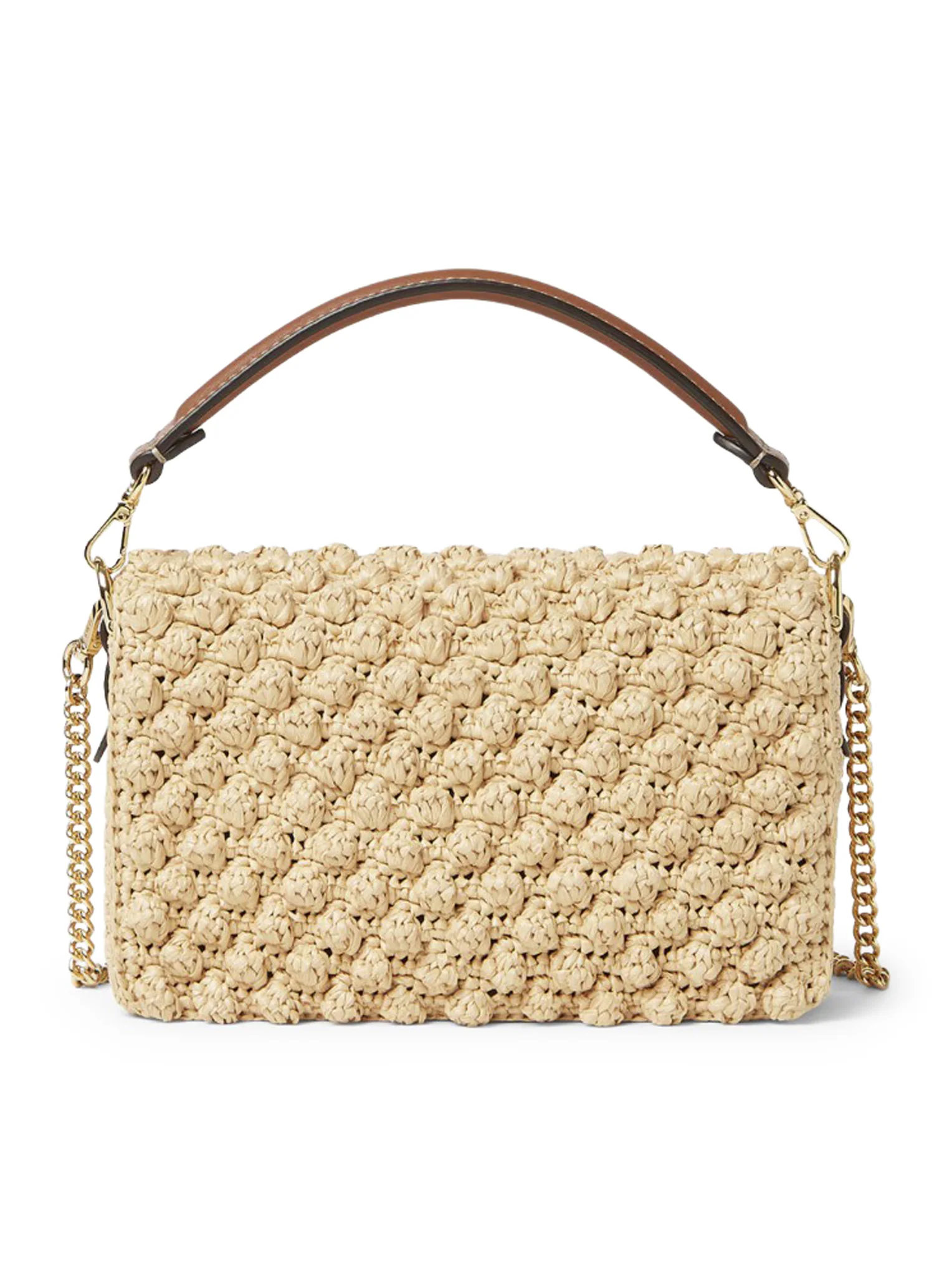 MINI BAGUETTE BAG IN RAFFIA WITH A HAZELNUT STITCH - Image 4