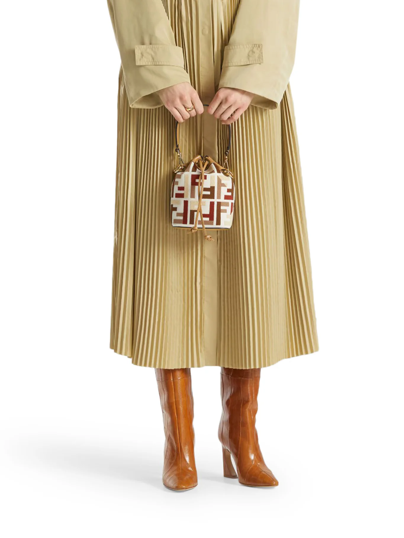 MON TRESOR MINI CANVAS BAG WITH FF EMBROIDERY - Image 3