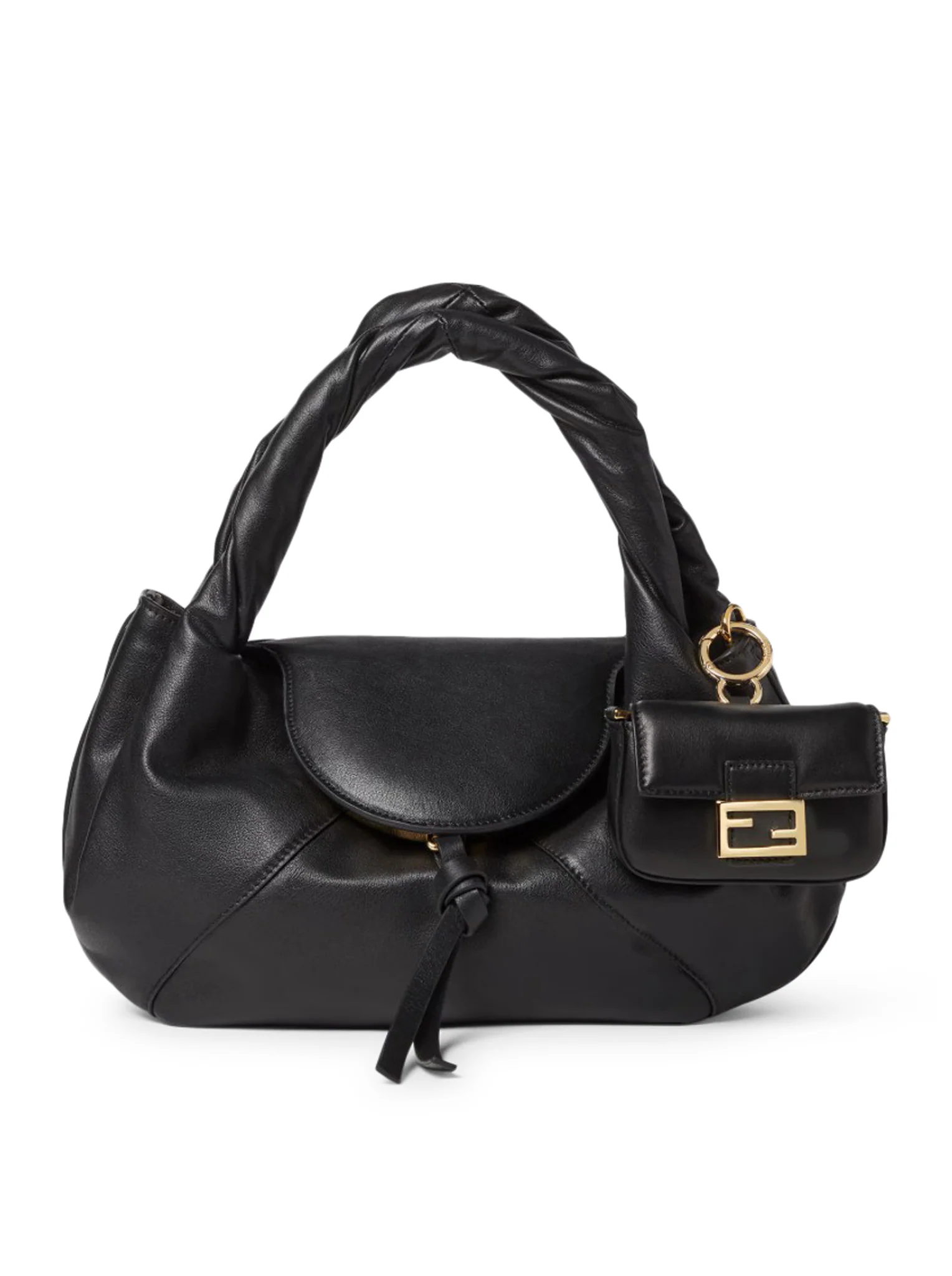 NANO BAGUETTE CHARM IN BLACK NAPPA - Image 6