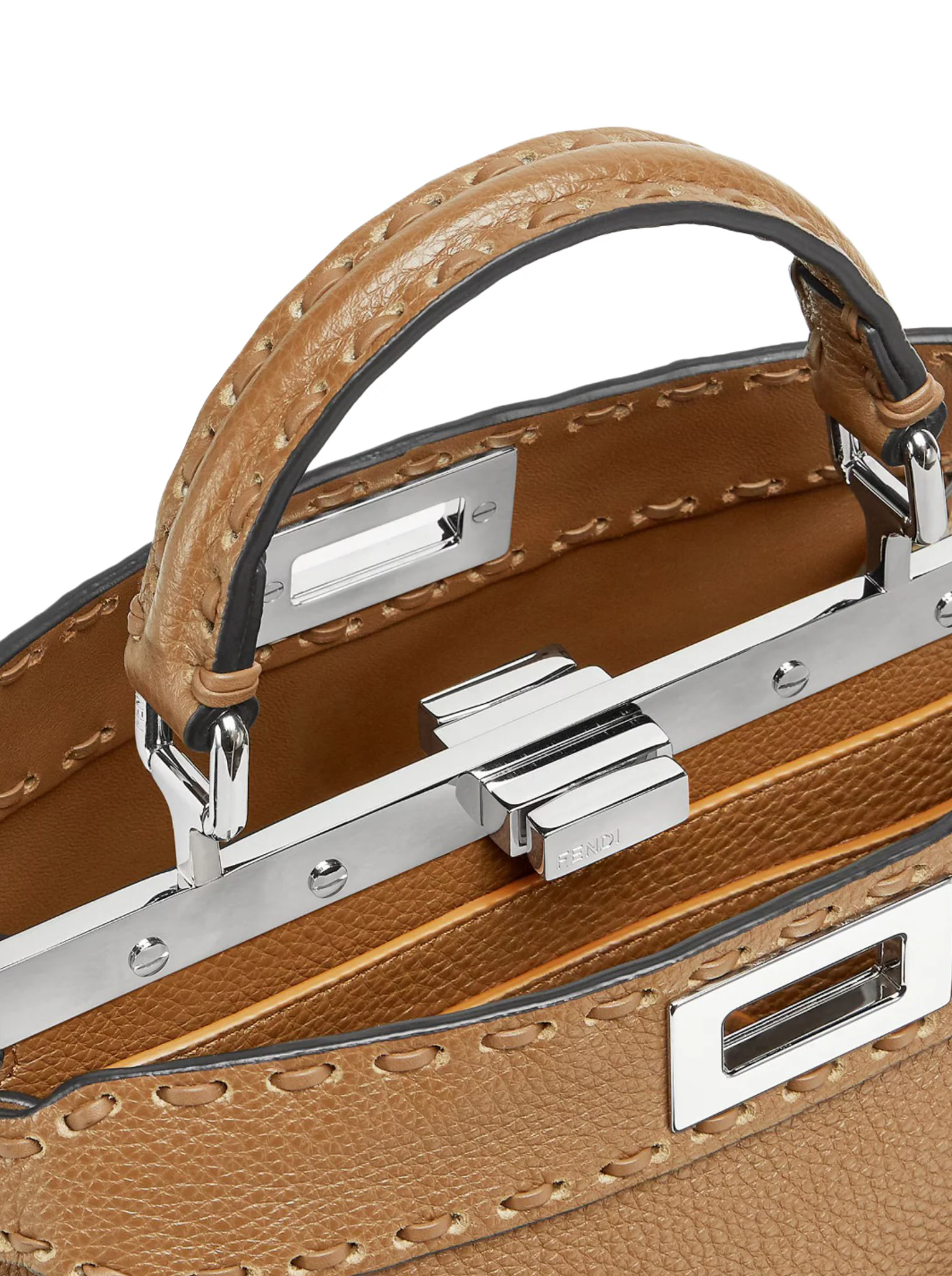 PEEKABOO ISEEU SMALL SADDLERY BAG CAPPUCCINO COLOR - Image 6