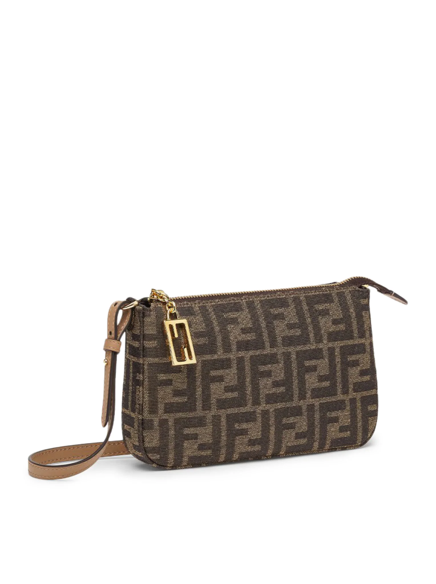 POUCH BAGUETTE WITH CHAIN ??IN FF JACQUARD FABRIC - Image 3