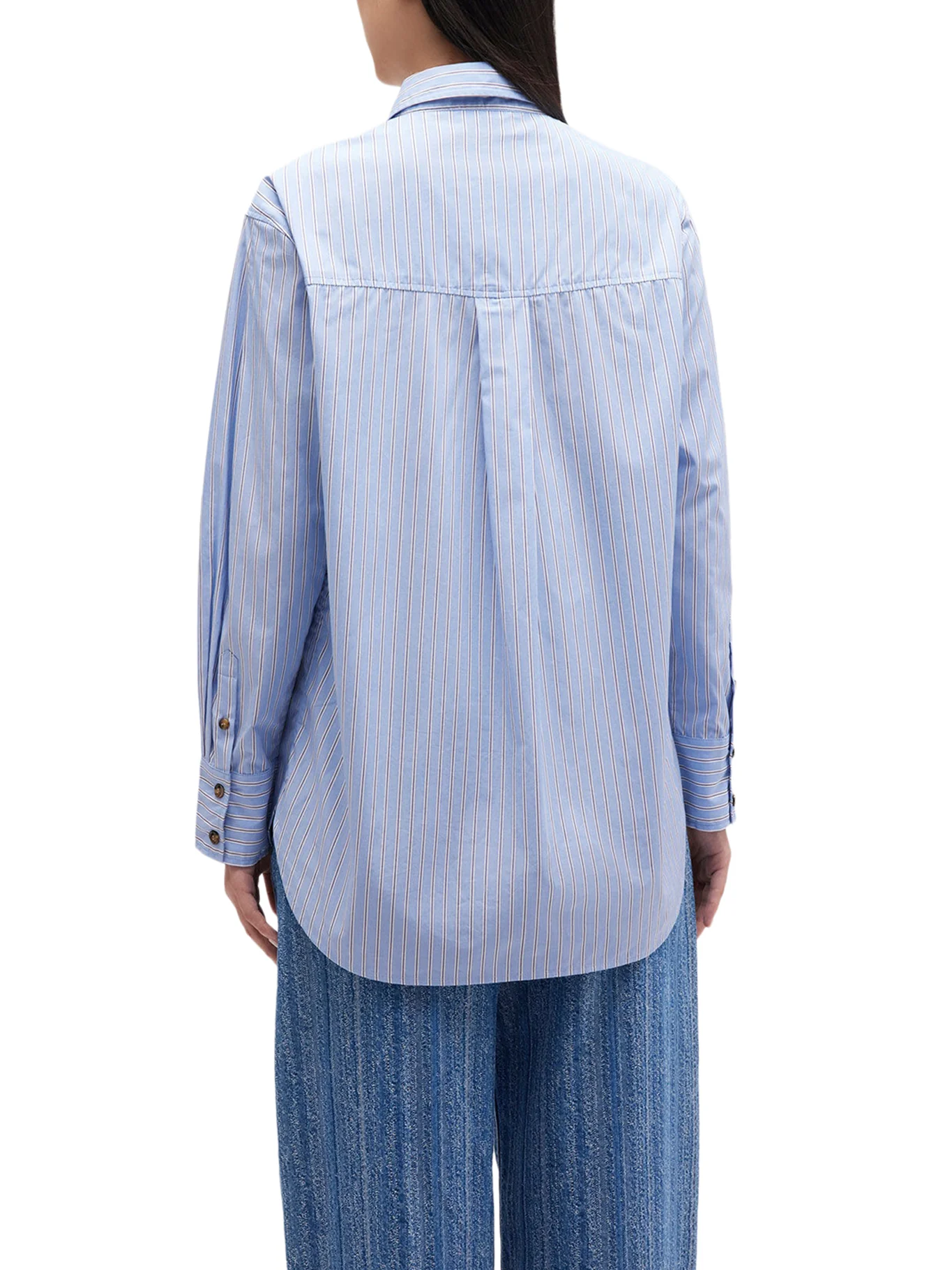 STRIPED COTTON SHIRT WITH PRINT - Image 4