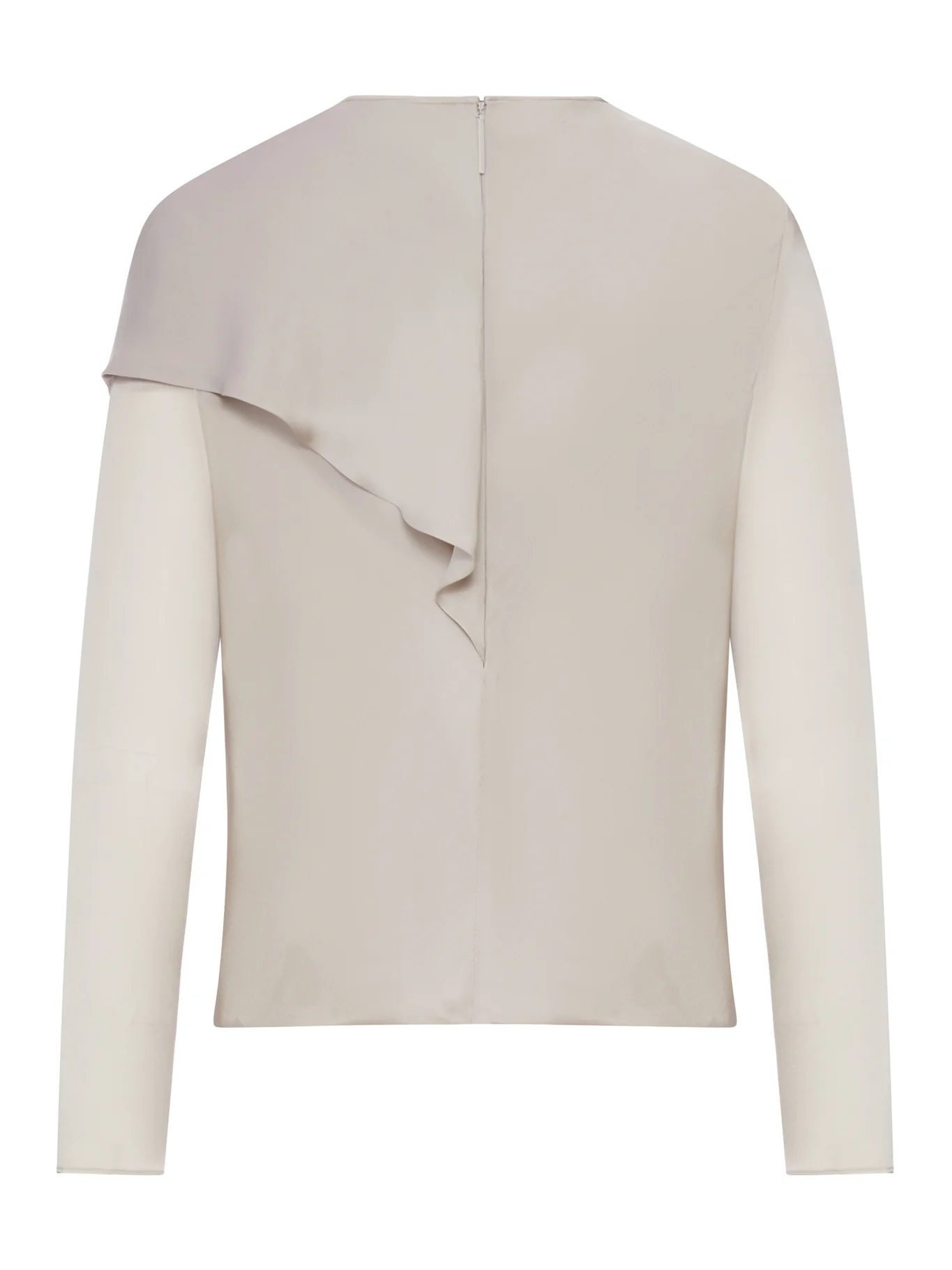 DRAPED SILK CHARMEUSE BLOUSE - Image 2