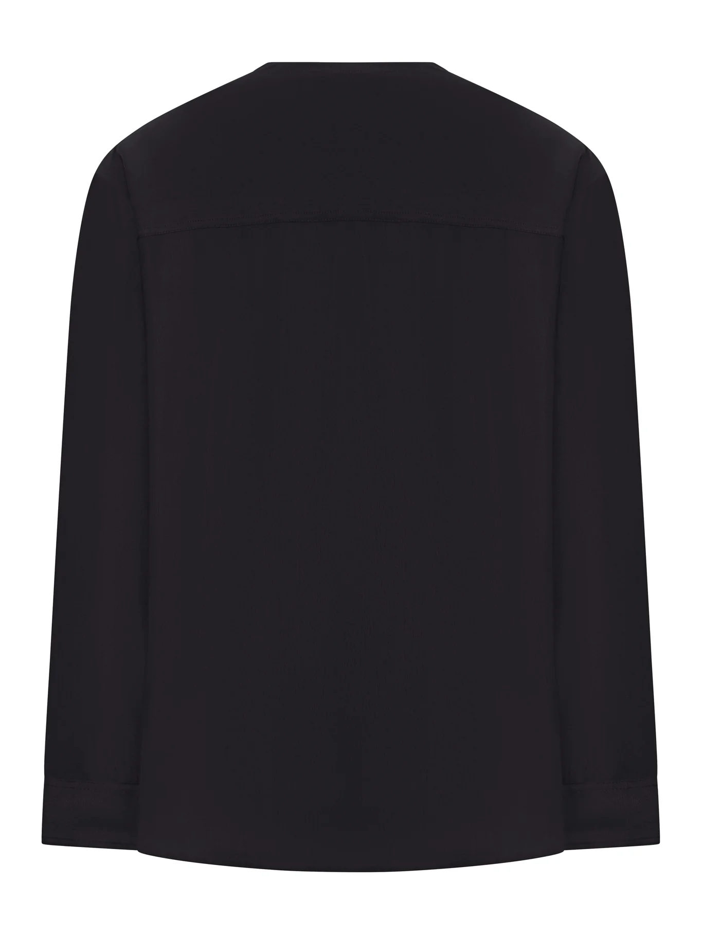 VISCOSE BLOUSE WITH V-NECK AND PATCH POCKET - Image 2